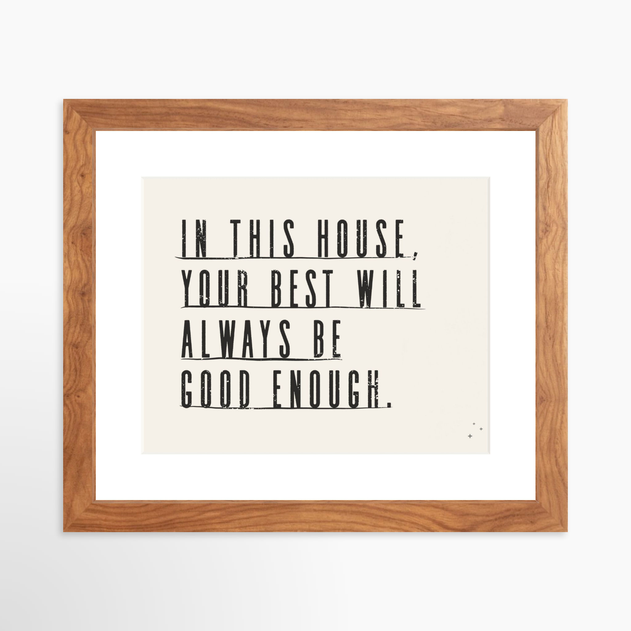 10x8 / Light Walnut Frame + White Mat