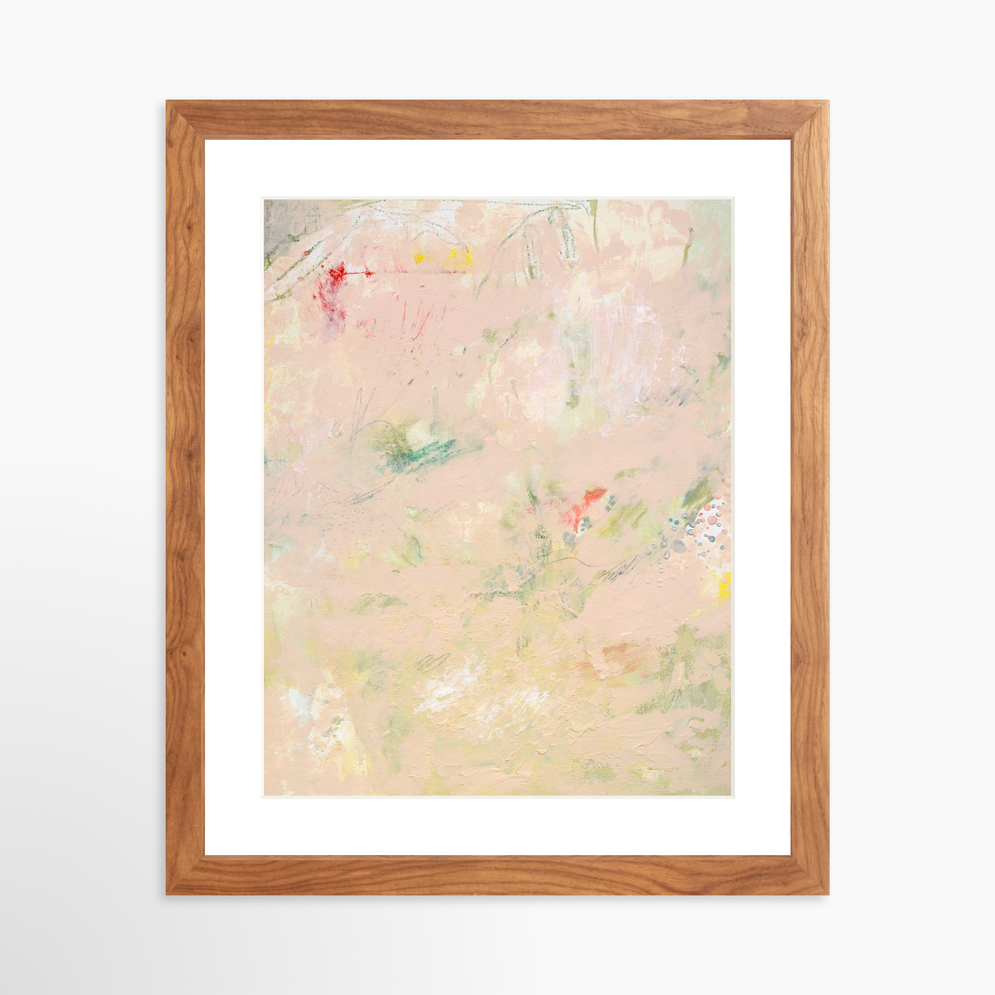 11x14 / Light Walnut Frame + White Mat