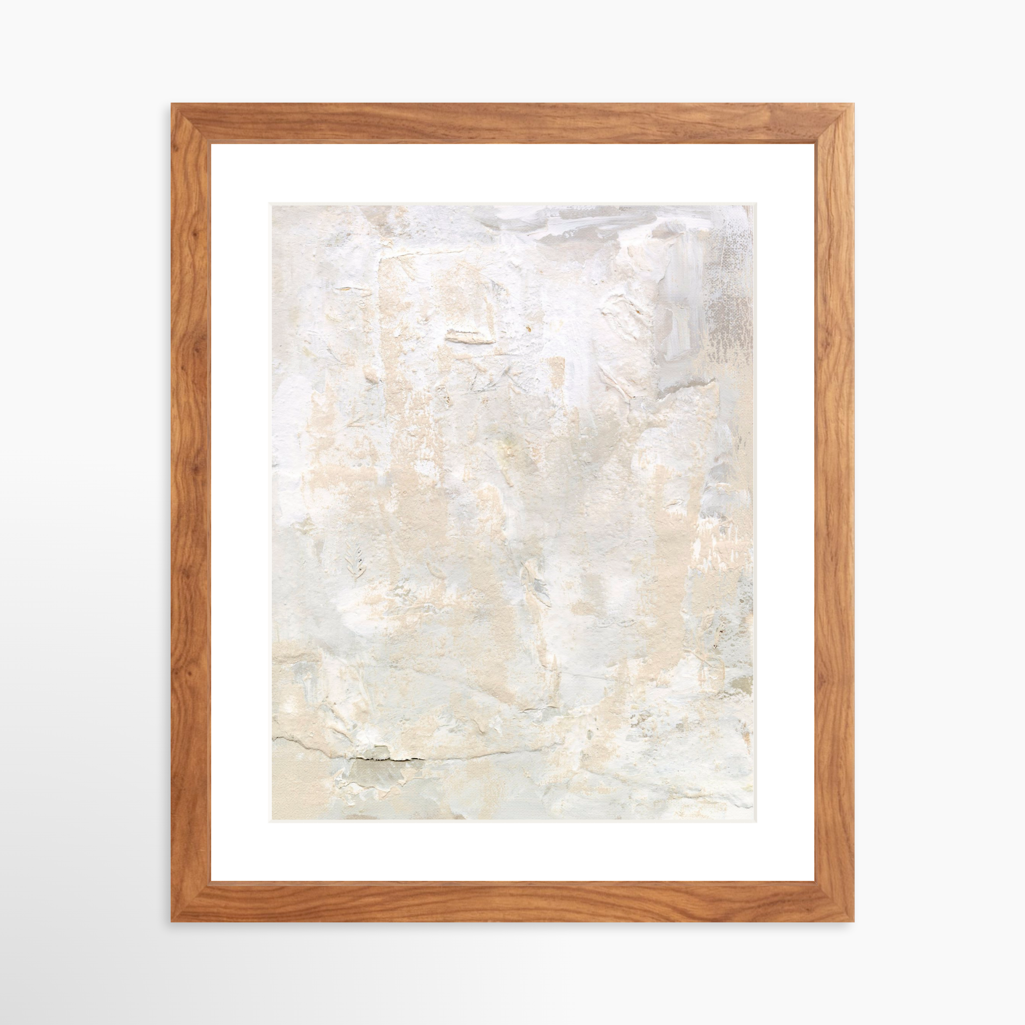 11x14 / Light Walnut Frame + White Mat