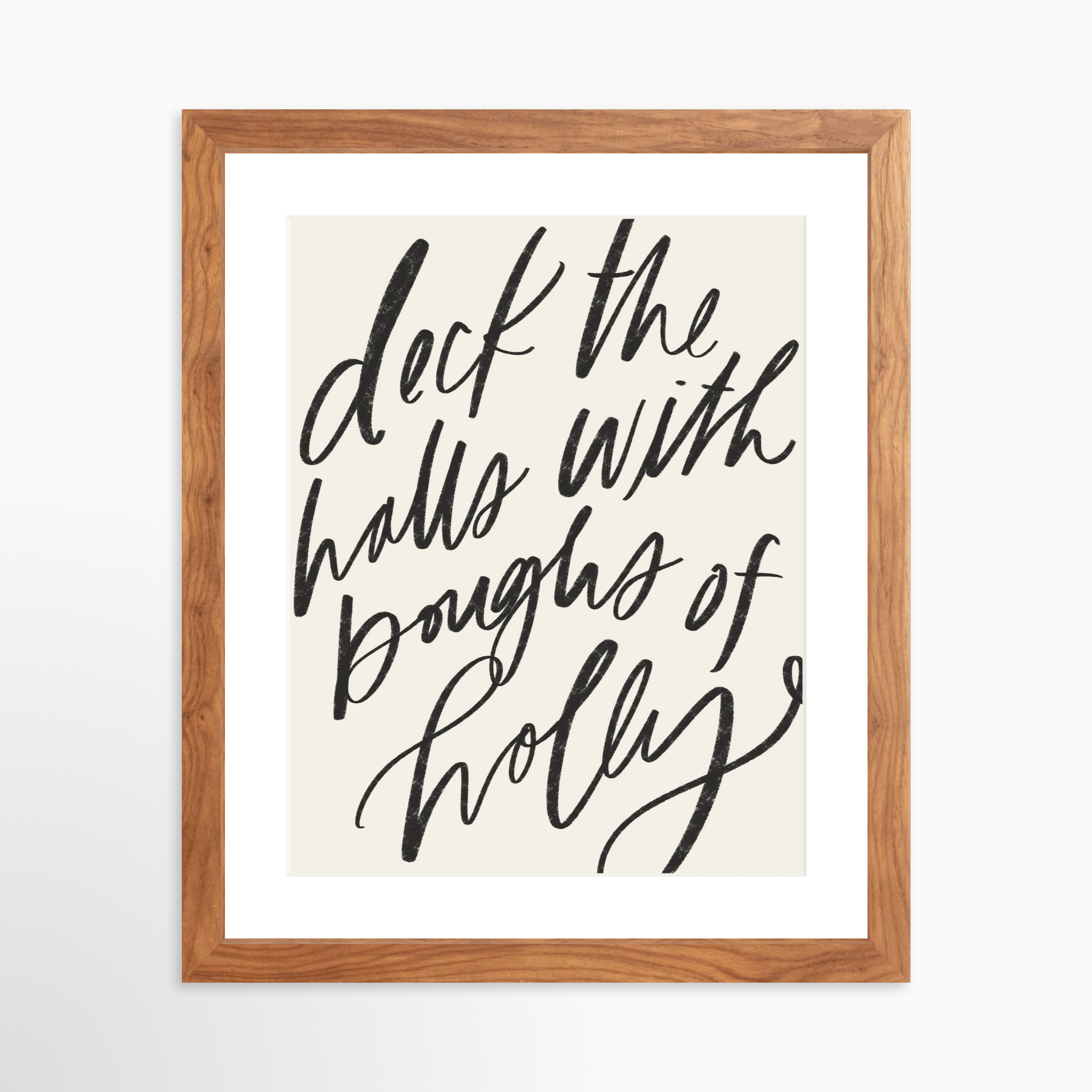 11x14 / Light Walnut Frame + White Mat