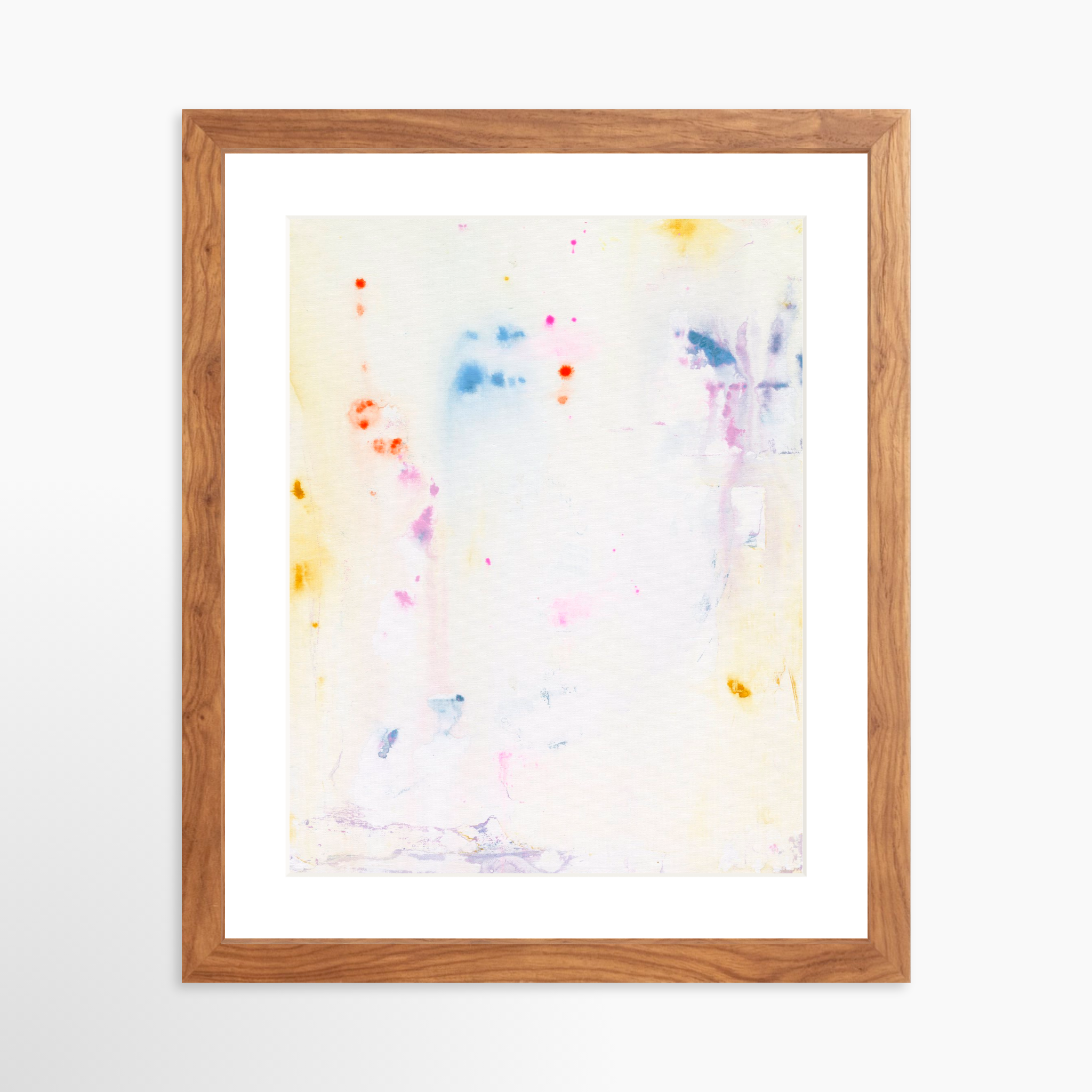 11x14 / Light Walnut Frame + White Mat