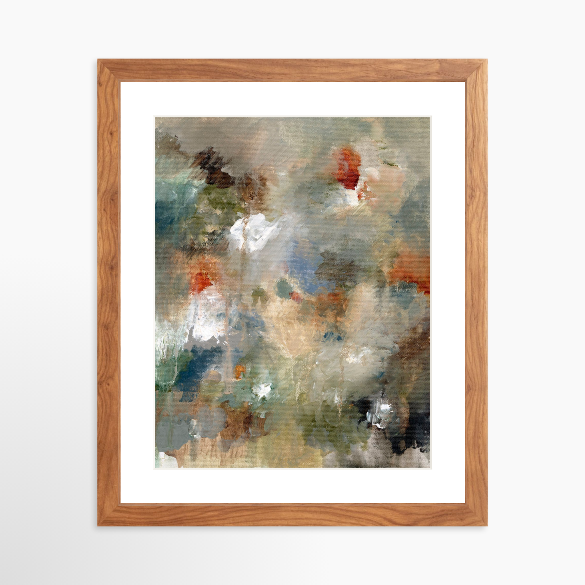 11x14 / Light Walnut Frame + White Mat