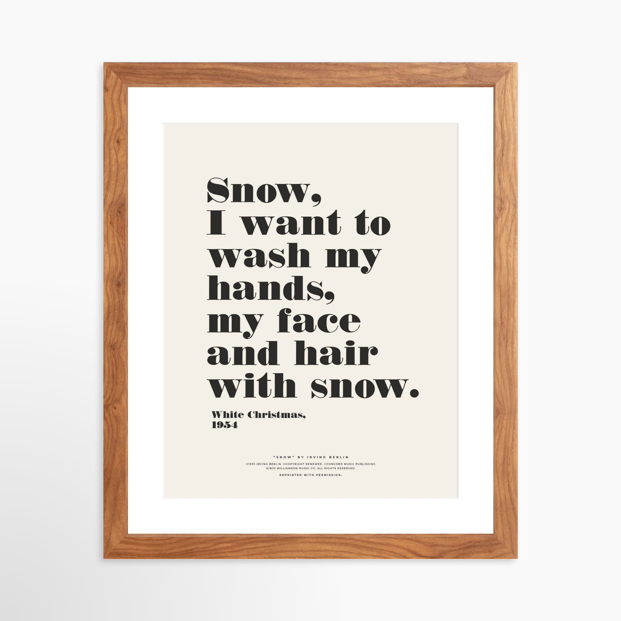 11x14 / Light Walnut Frame + White Mat