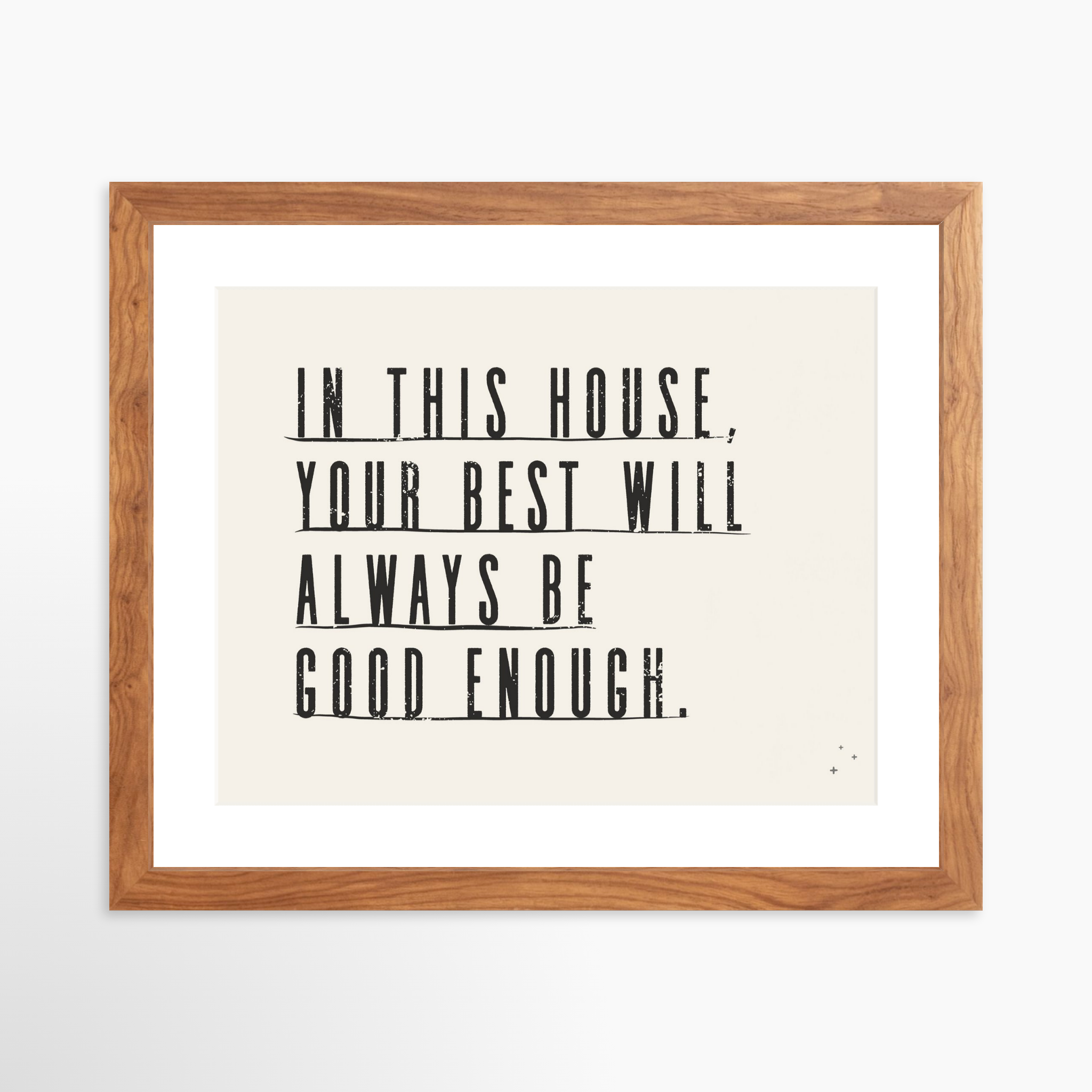 14x11 / Light Walnut Frame + White Mat