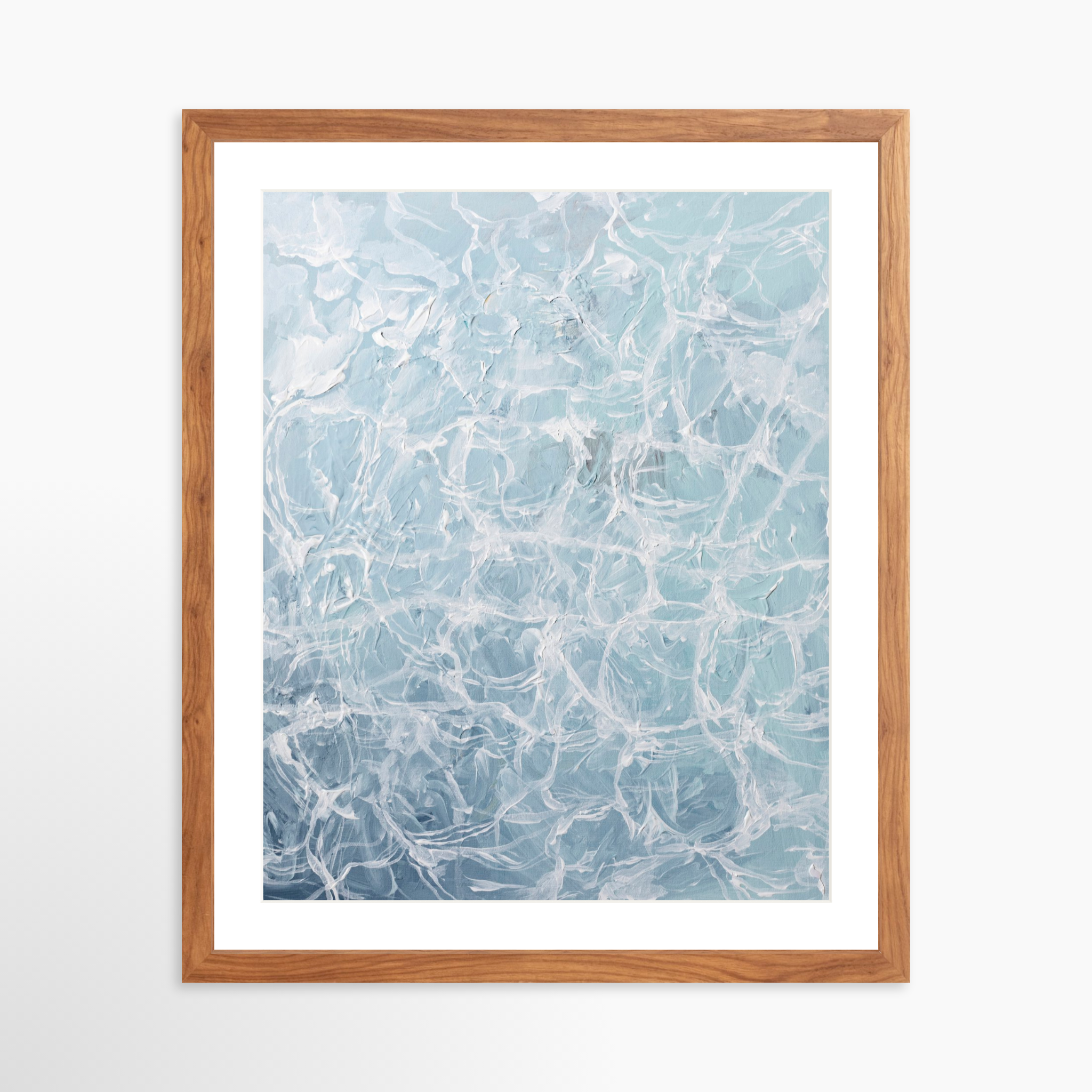 16x20 / Light Walnut Frame + White Mat