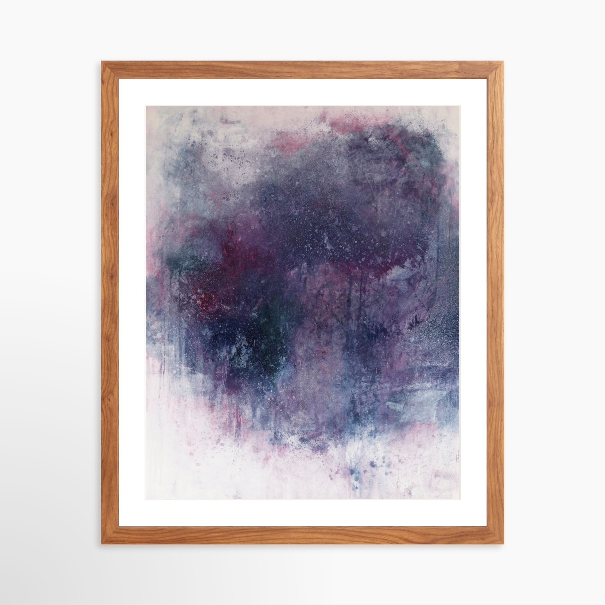 16x20 / Light Walnut Frame + White Mat