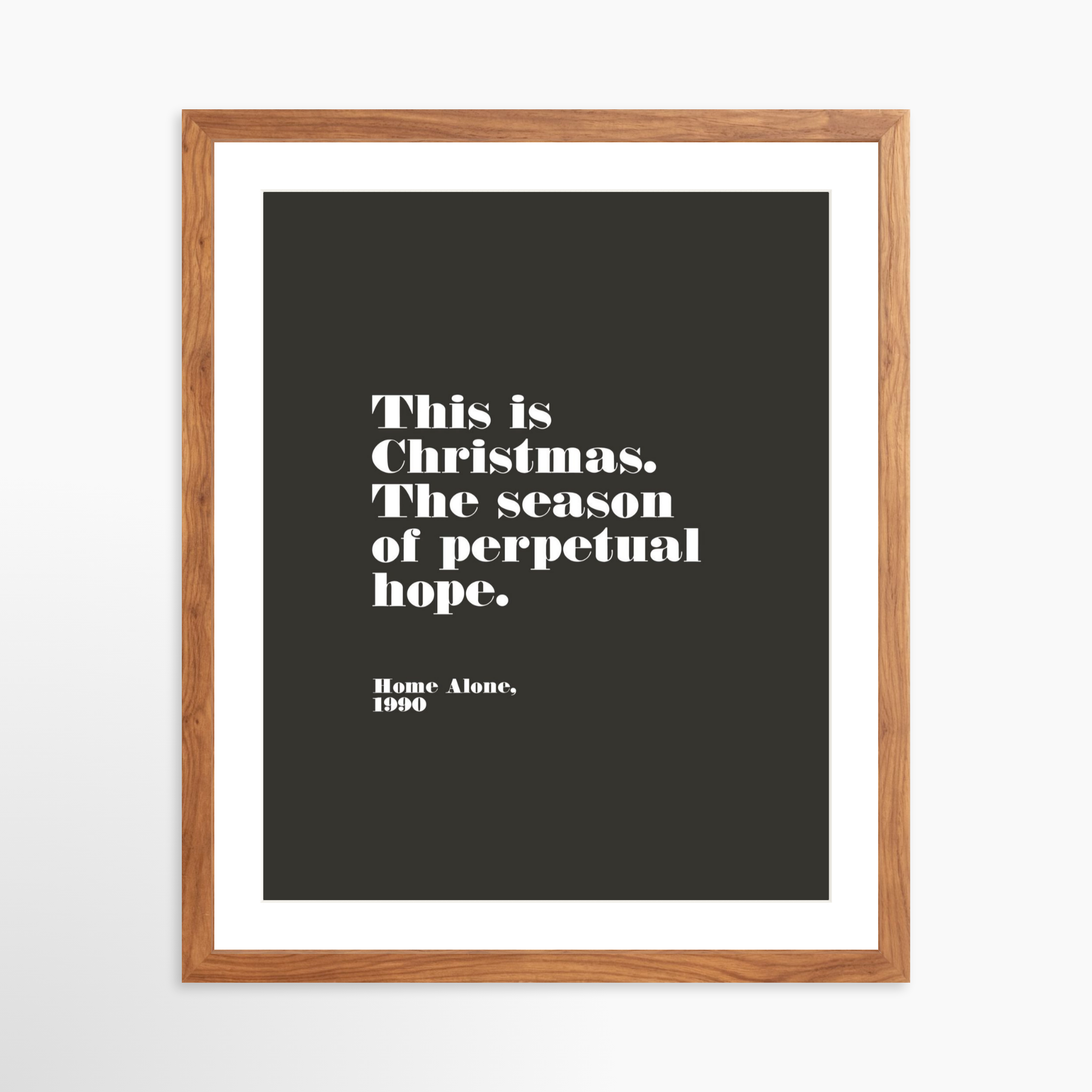16x20 / Light Walnut Frame + White Mat