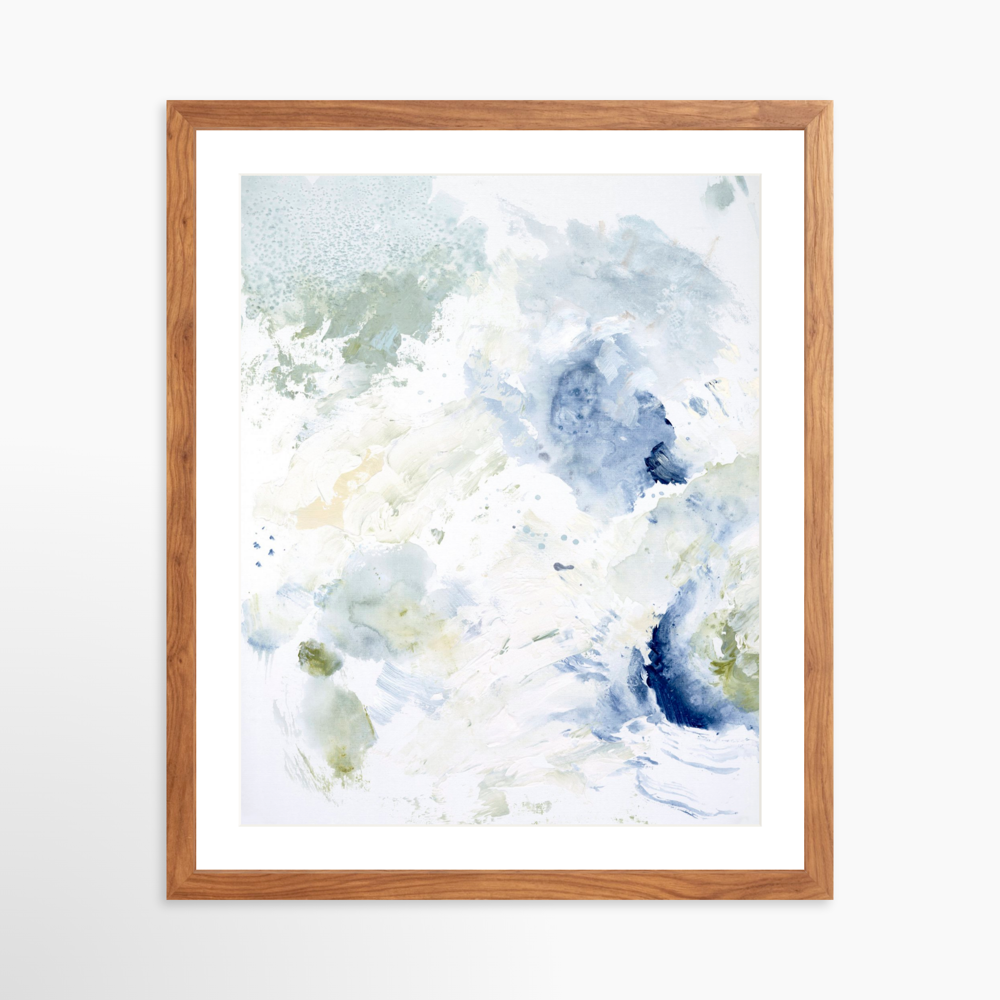 16x20 / Light Walnut Frame + White Mat