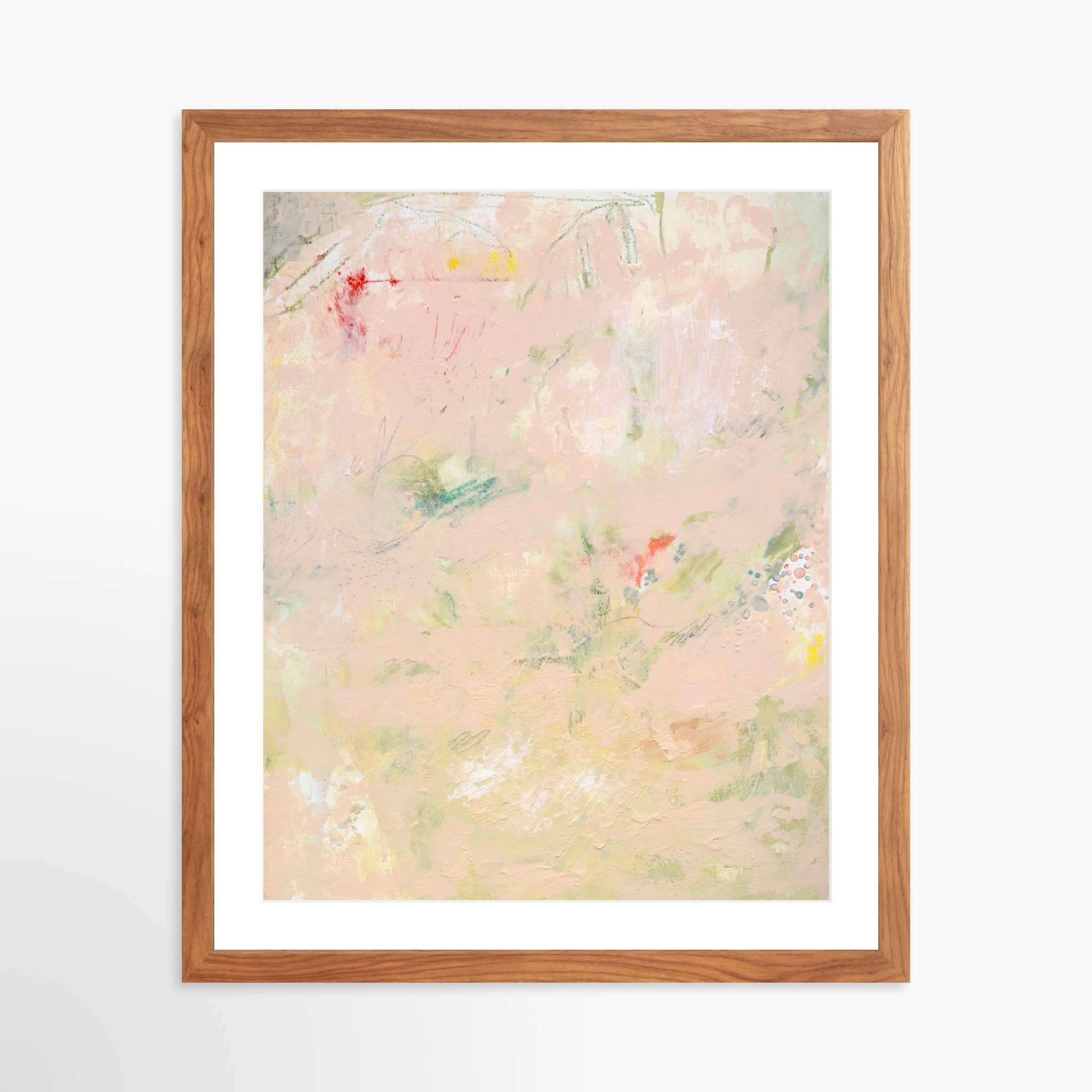 16x20 / Light Walnut Frame + White Mat