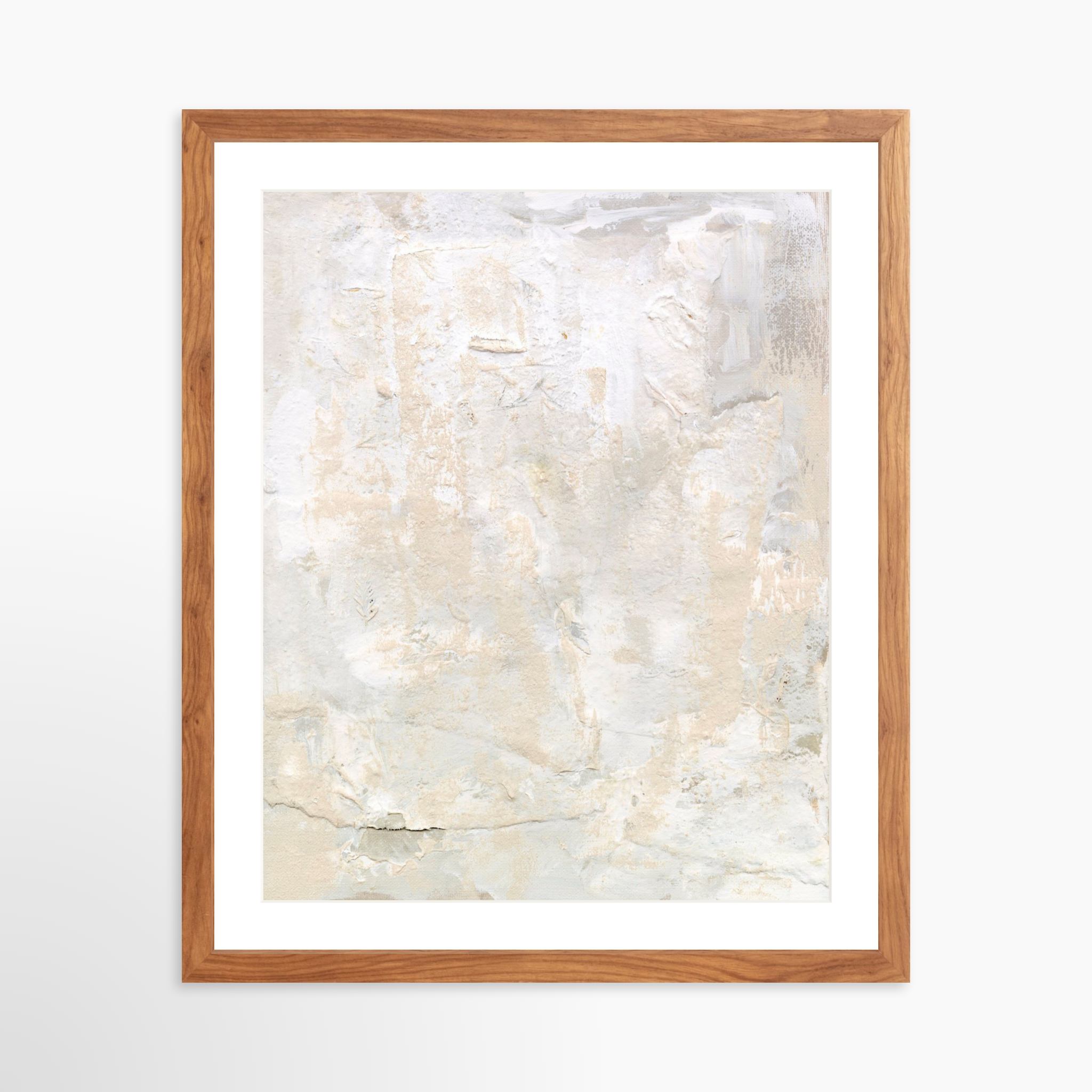 16x20 / Light Walnut Frame + White Mat