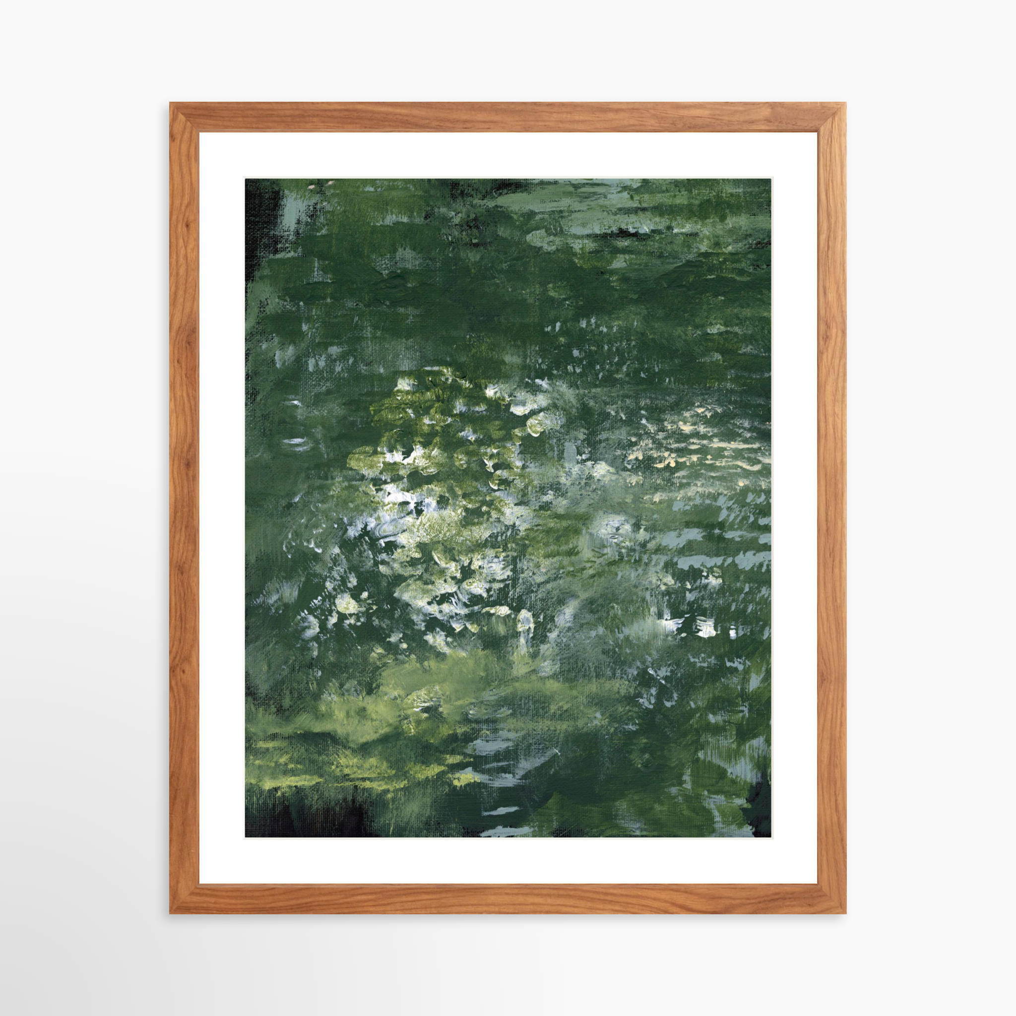 16x20 / Light Walnut Frame + White Mat