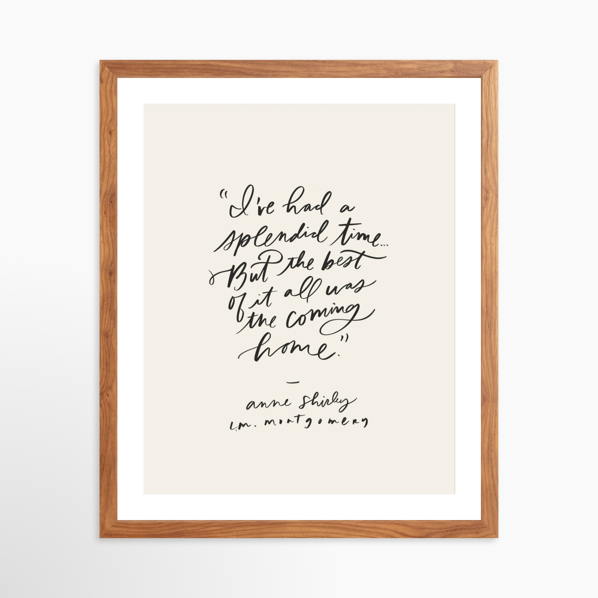 16x20 / Light Walnut Frame + White Mat