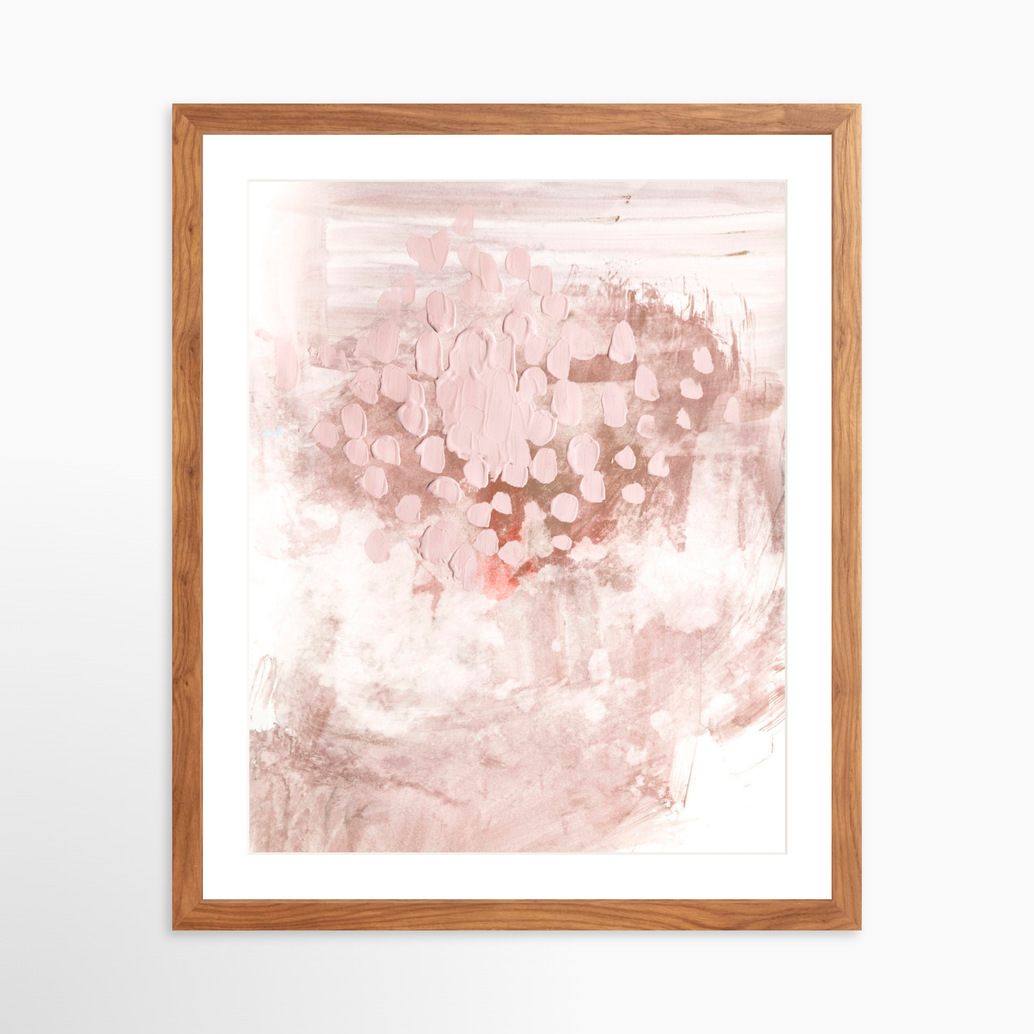 16x20 / Light Walnut Frame + White Mat