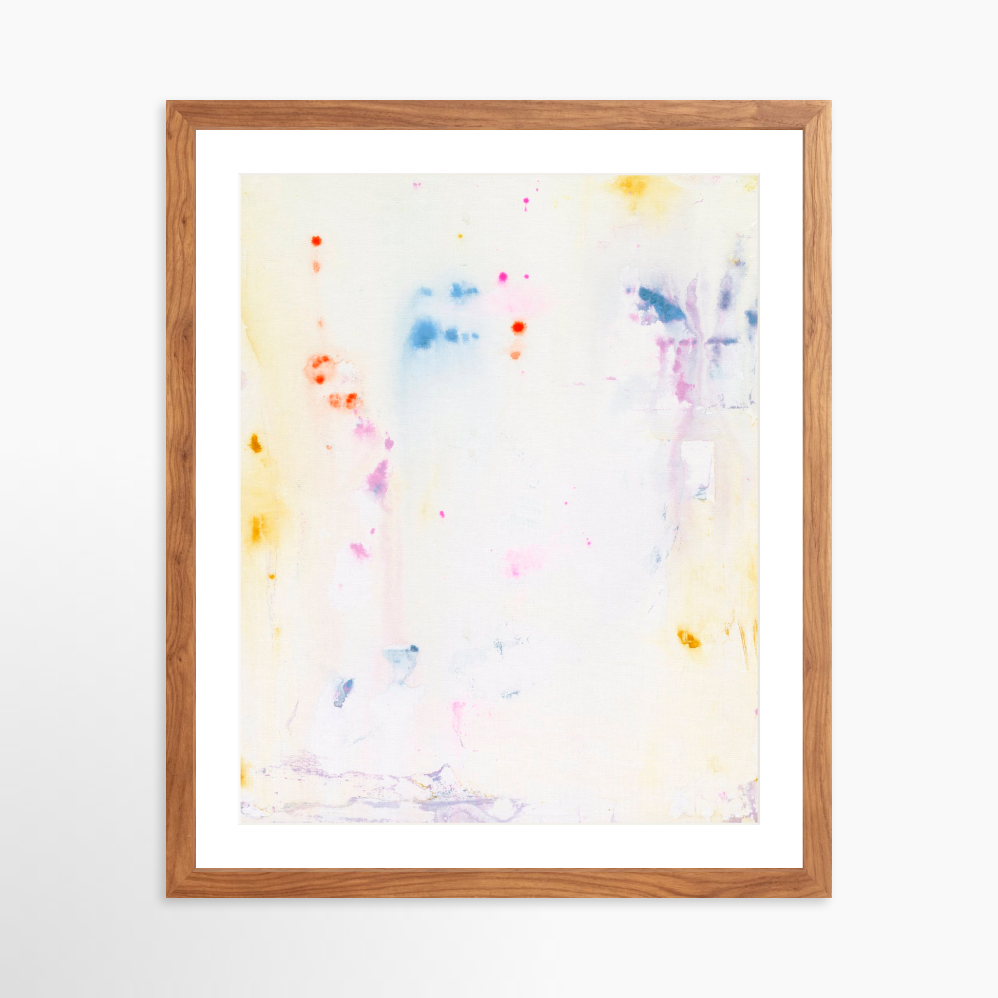 16x20 / Light Walnut Frame + White Mat