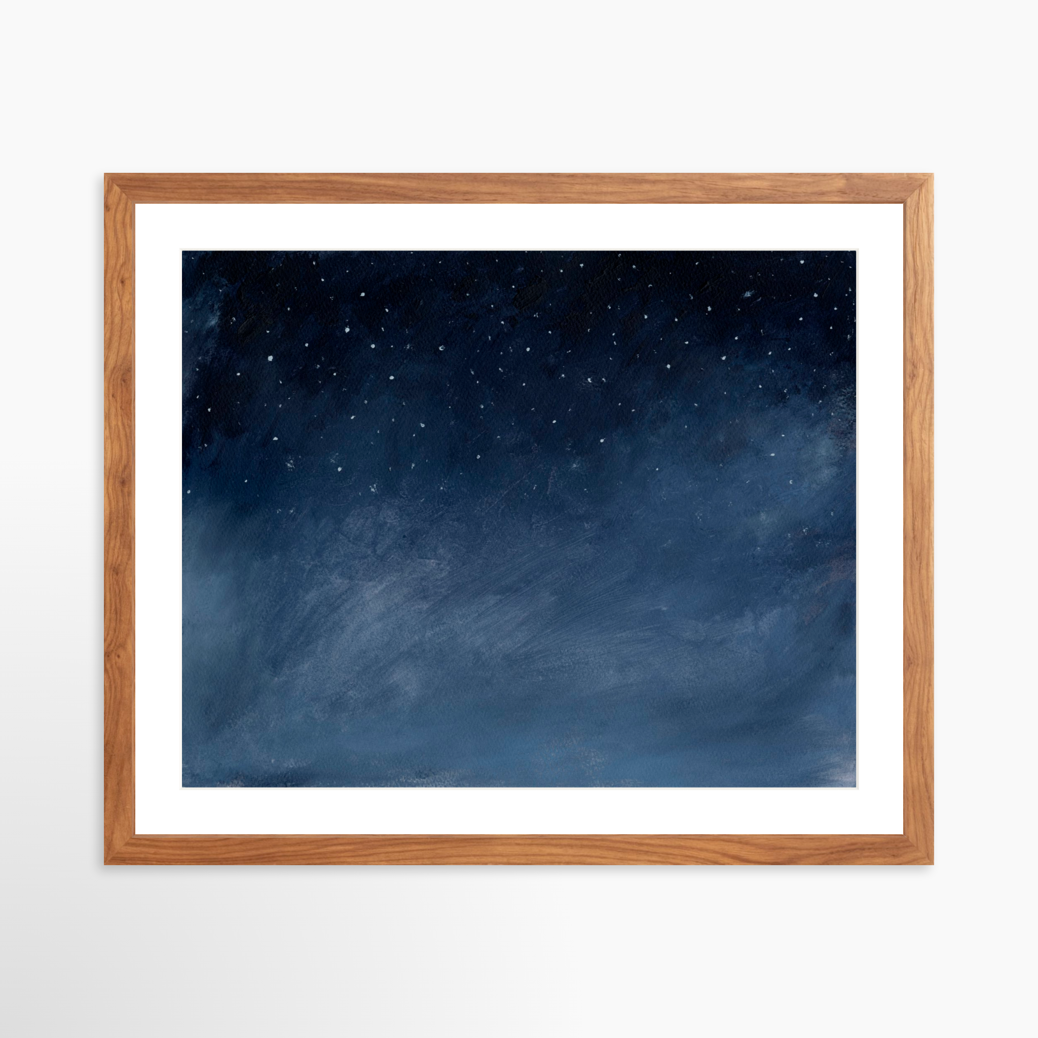20x16 / Light Walnut Frame + White Mat
