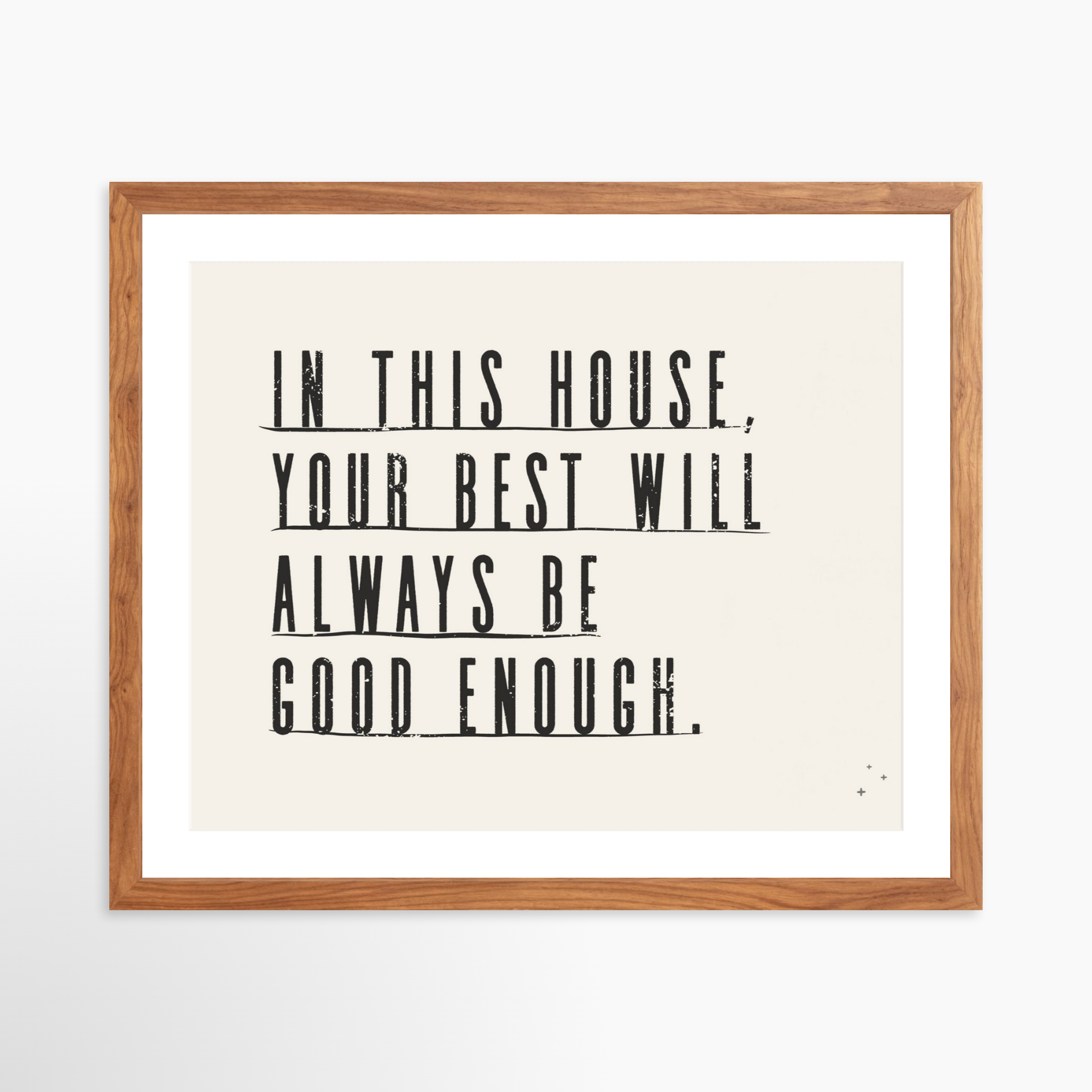20x16 / Light Walnut Frame + White Mat