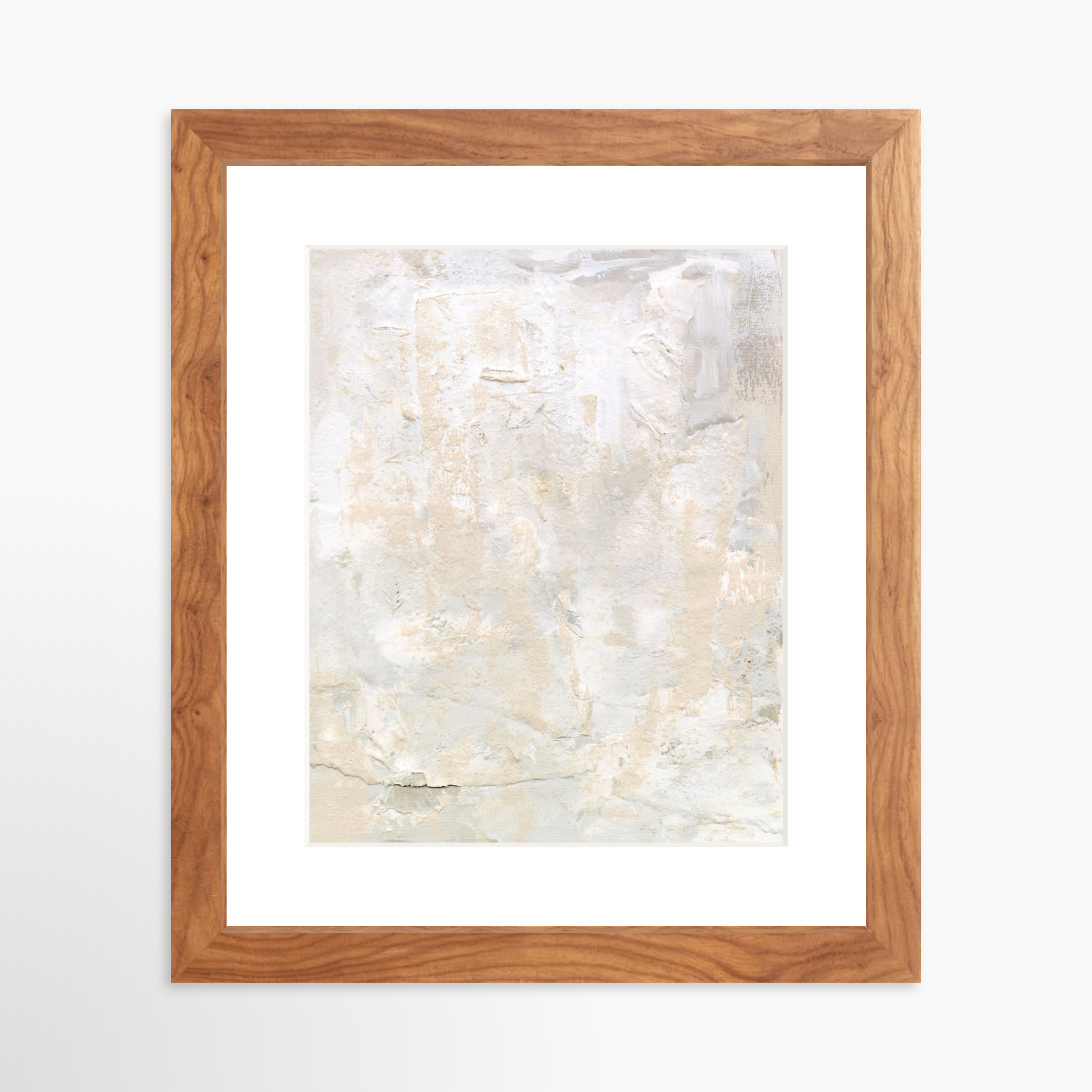 8x10 / Light Walnut Frame + White Mat