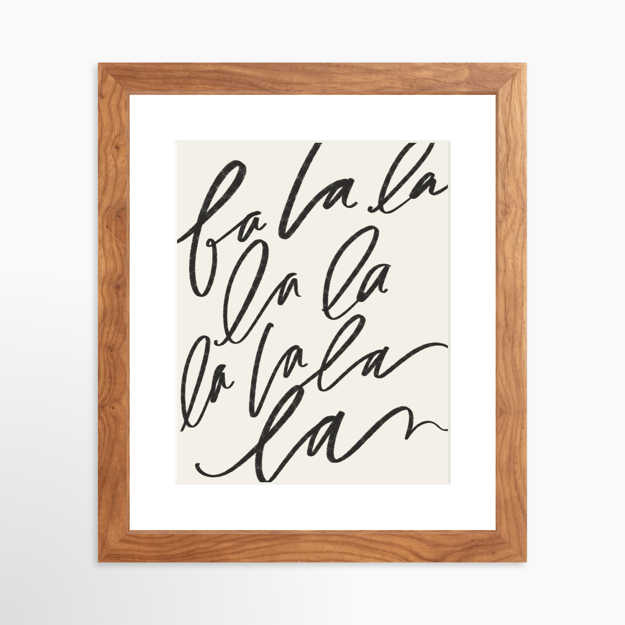 8x10 / Light Walnut Frame + White Mat