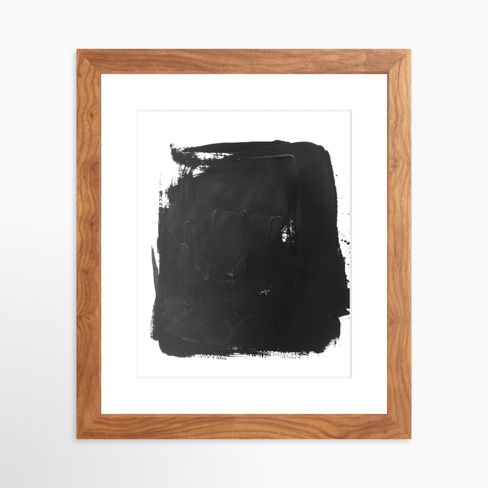 8x10 / Light Walnut Frame + White Mat