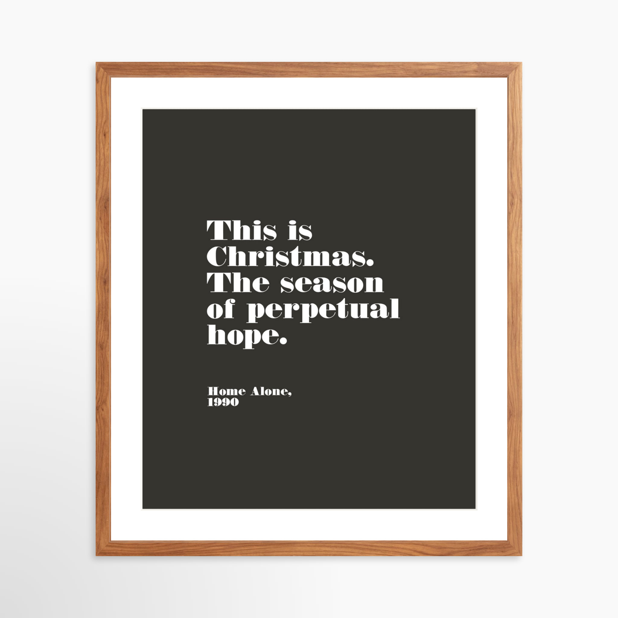 20x25 / Light Walnut Frame + White Mat