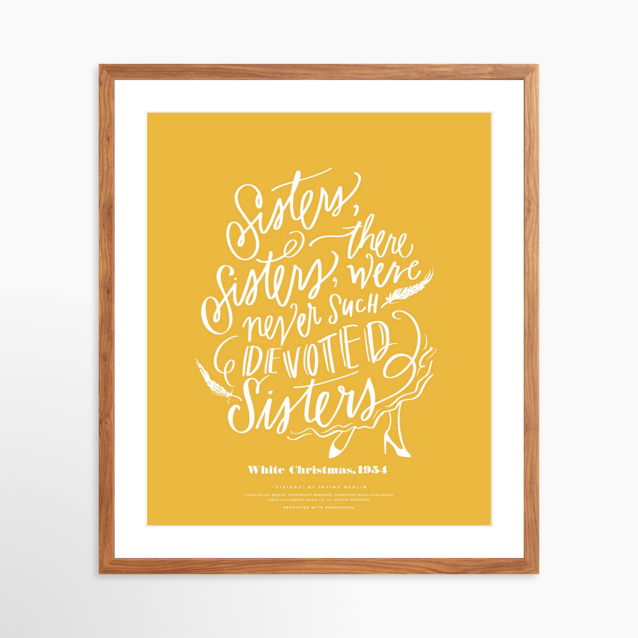 20x25 / Light Walnut Frame + White Mat