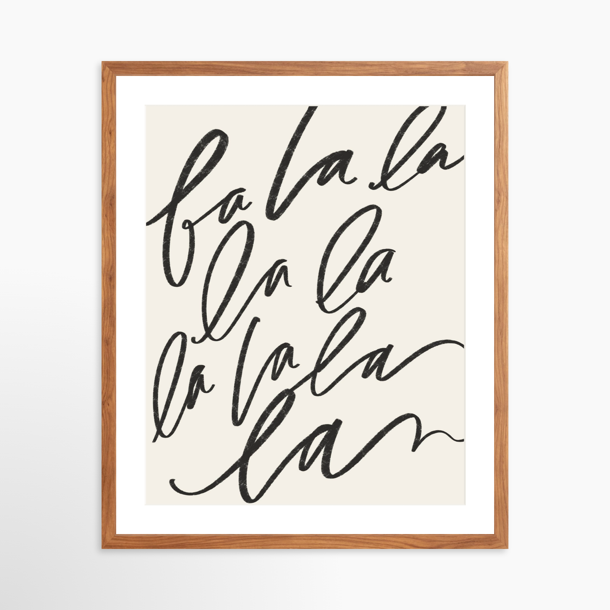 20x25 / Light Walnut Frame + White Mat