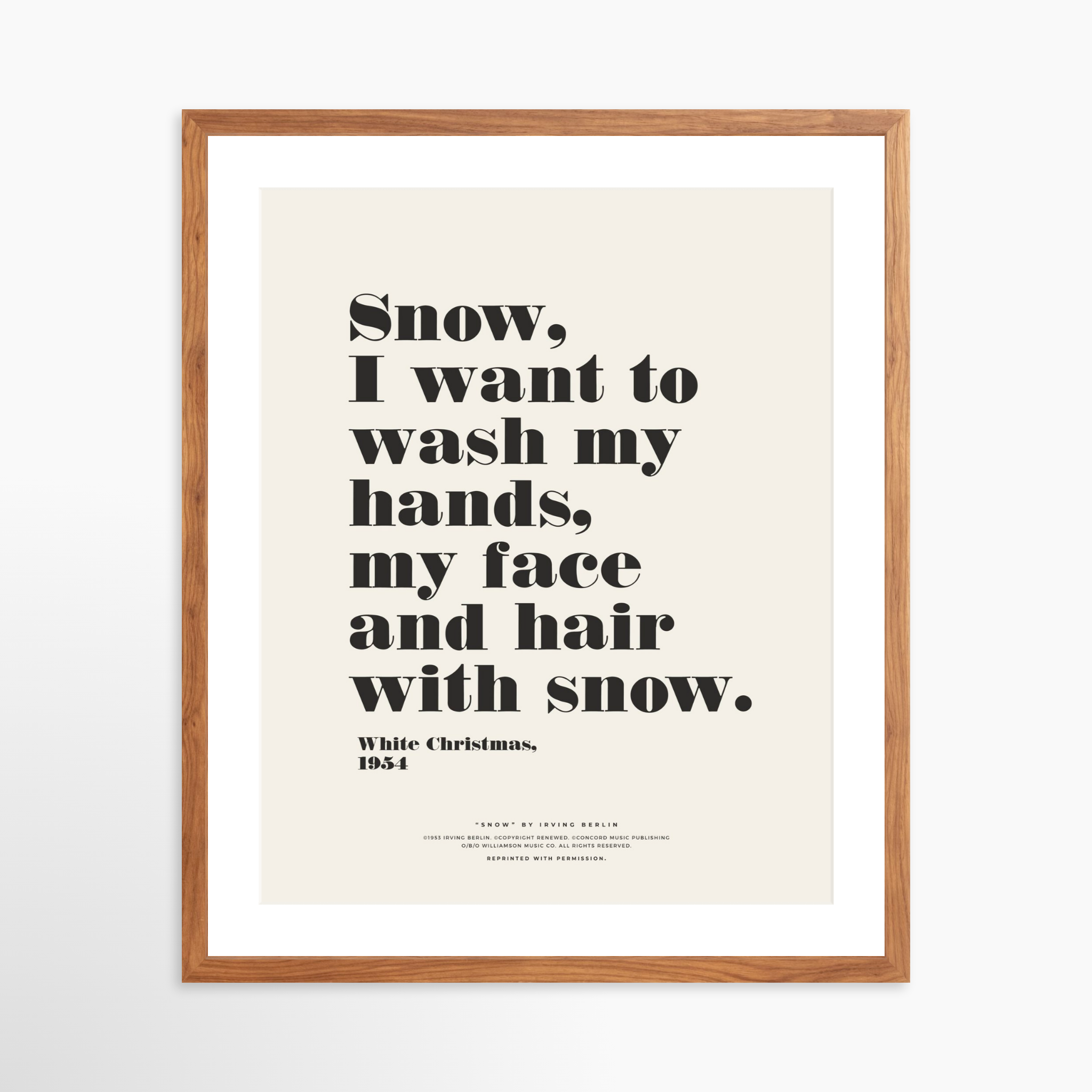 20x25 / Light Walnut Frame + White Mat