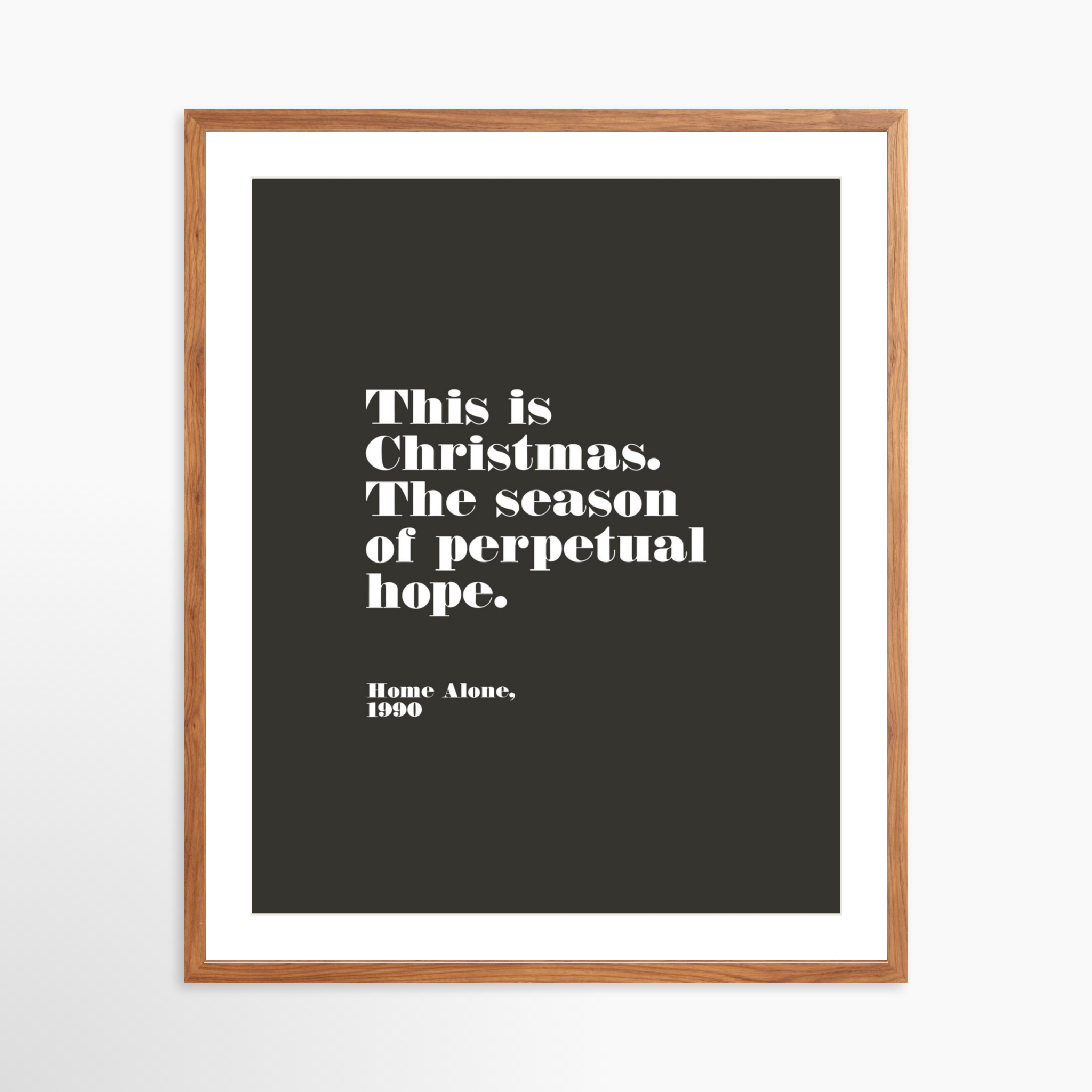 24x30 / Light Walnut Frame + White Mat