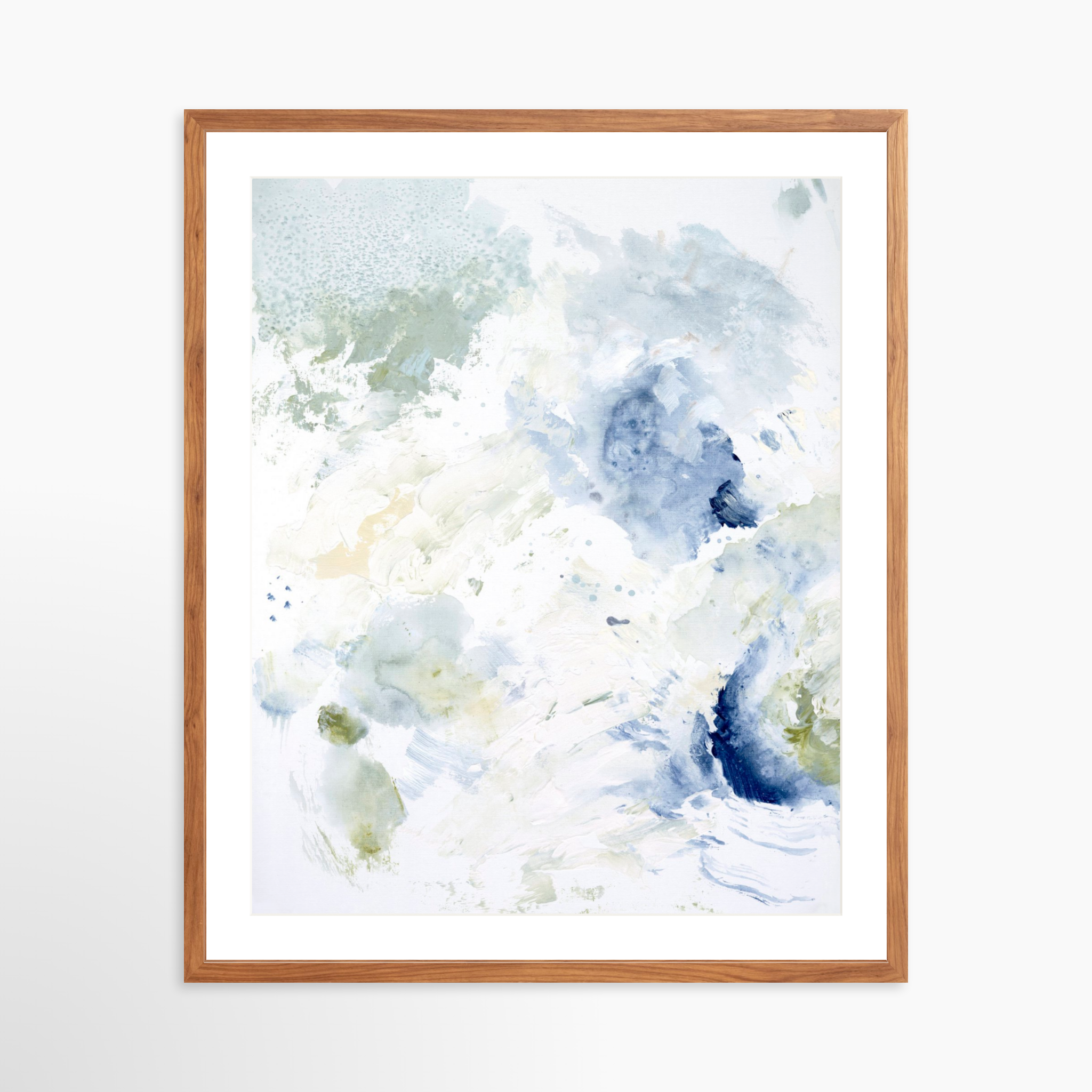 24x30 / Light Walnut Frame + White Mat