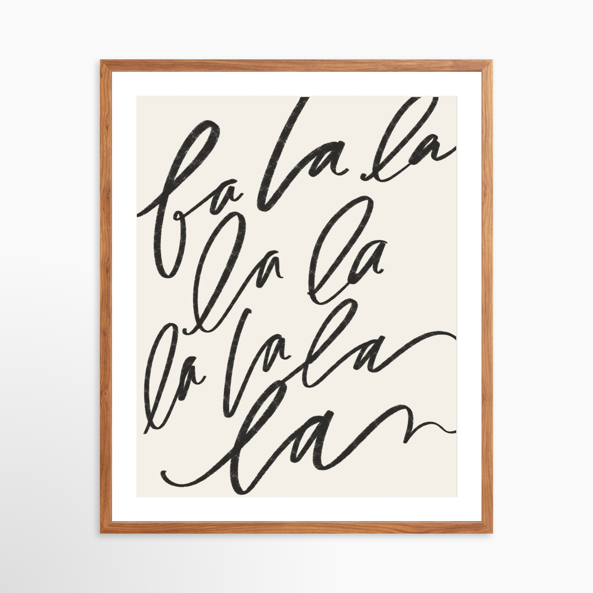 24x30 / Light Walnut Frame + White Mat