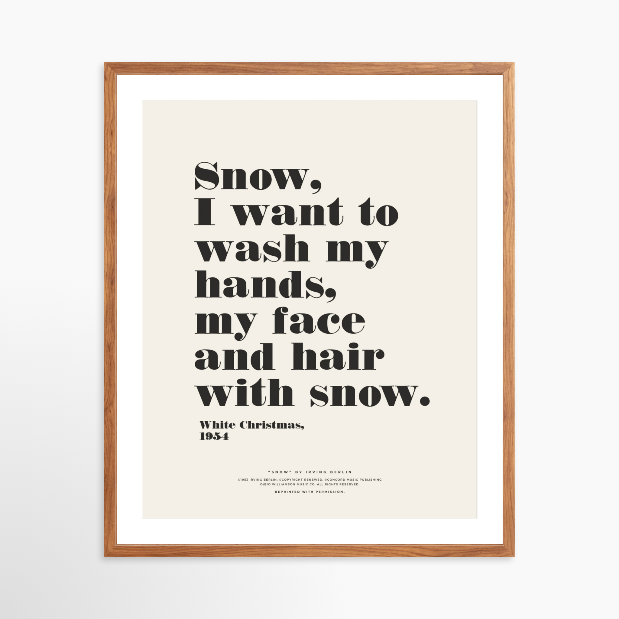 24x30 / Light Walnut Frame + White Mat
