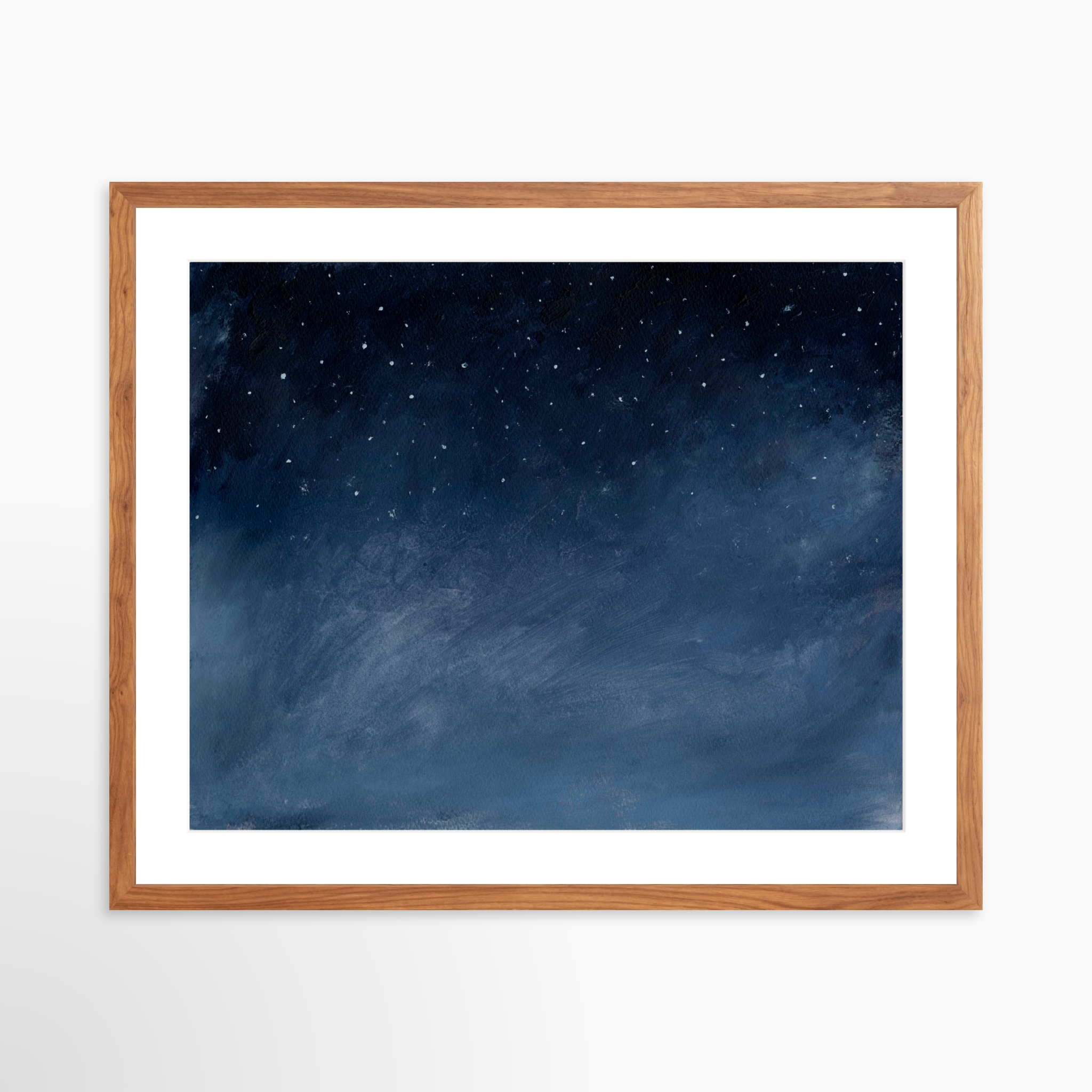 25x20 / Light Walnut Frame + White Mat