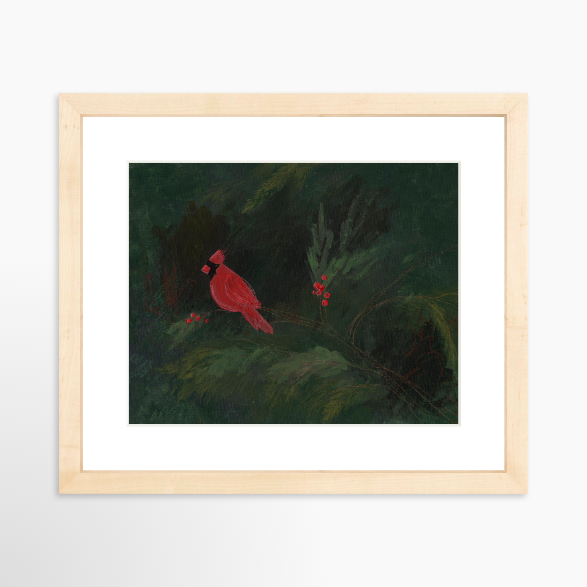 10x8 / Natural Frame + White Mat