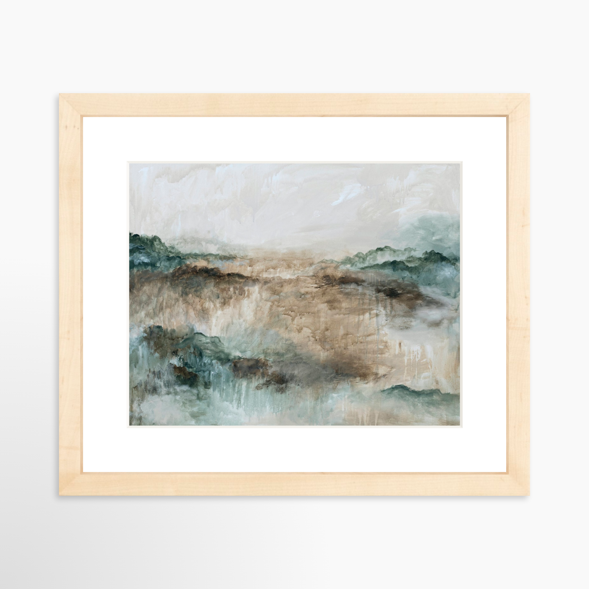 10x8 / Natural Frame + White Mat