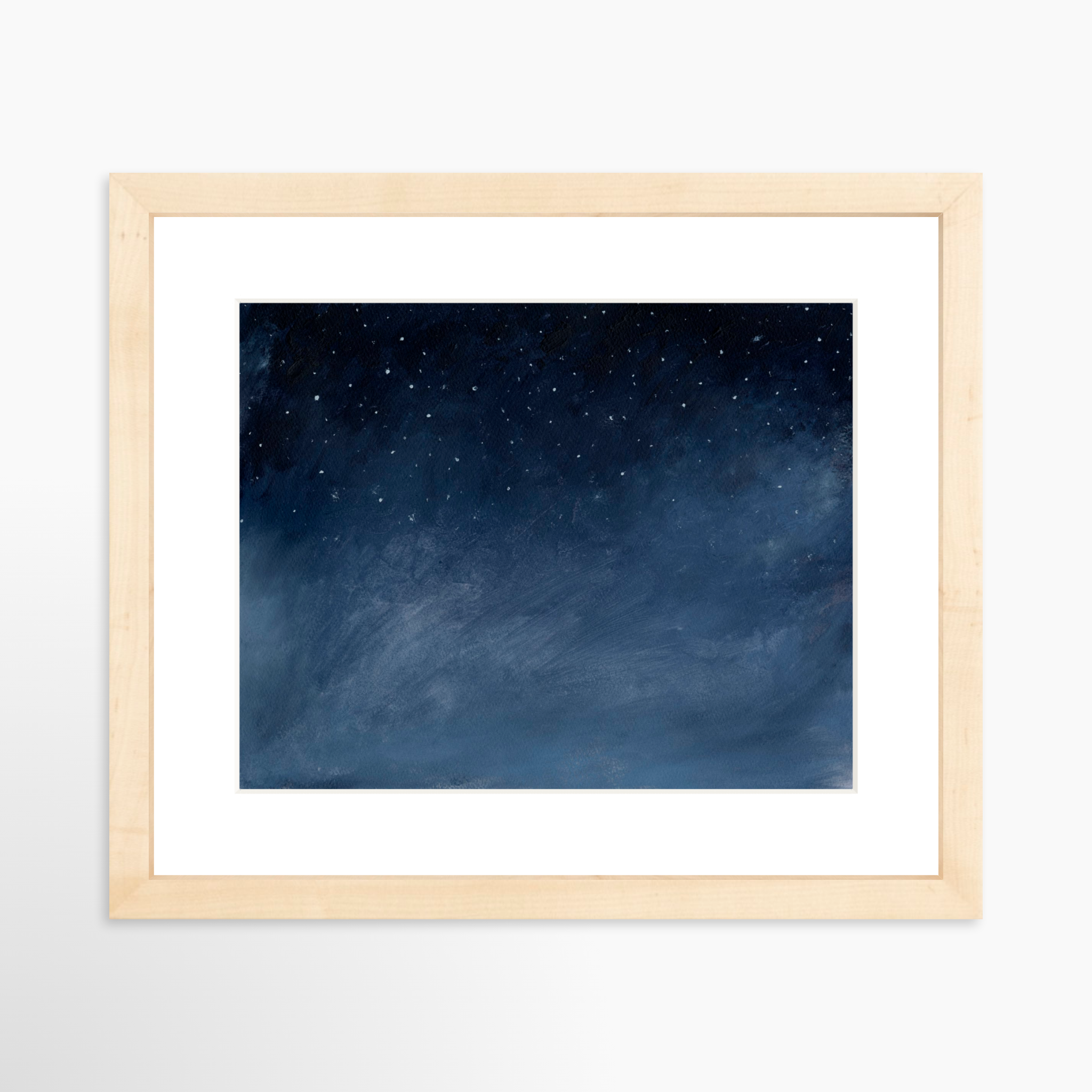 10x8 / Natural Frame + White Mat