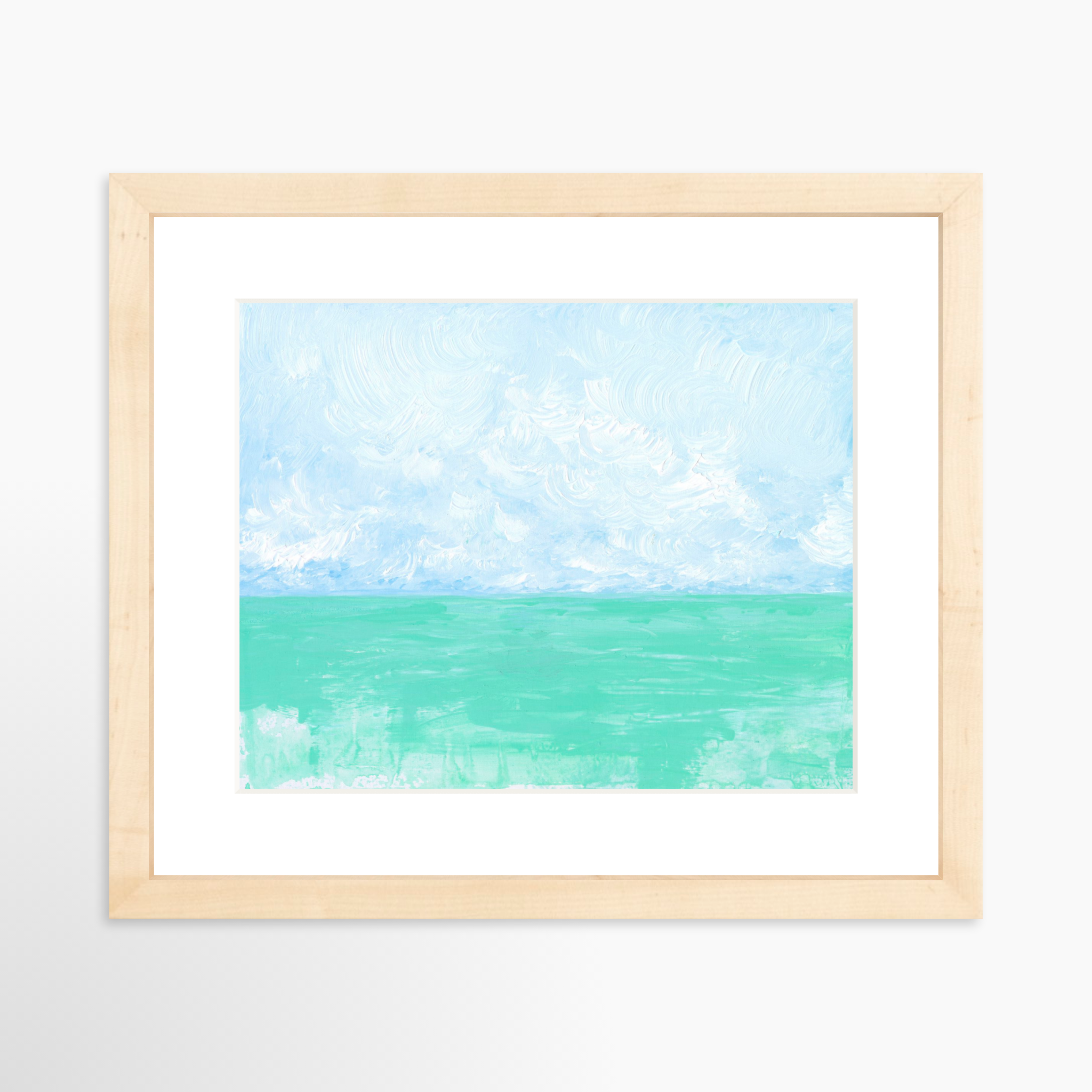 10x8 / Natural Frame + White Mat