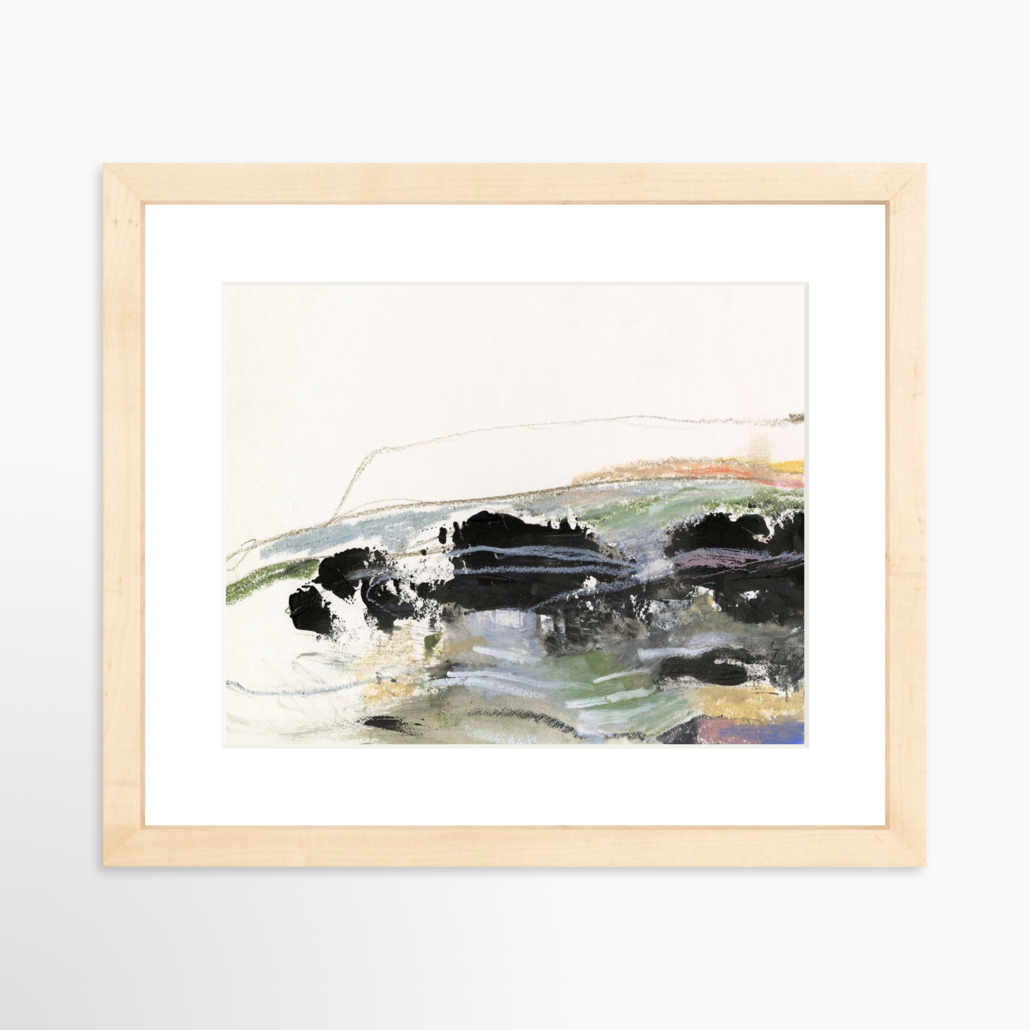 10x8 / Natural Frame + White Mat