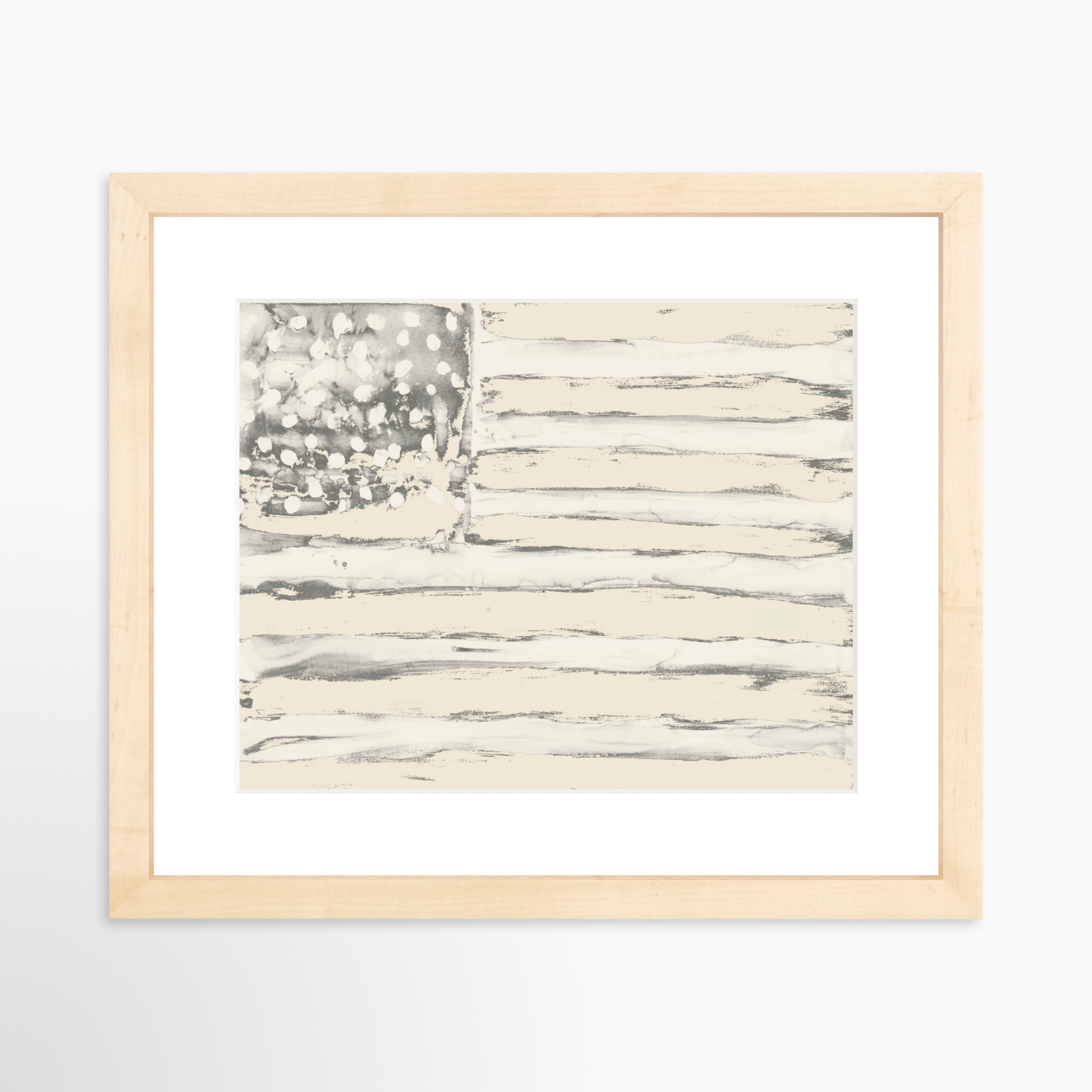 10x8 / Natural Frame + White Mat