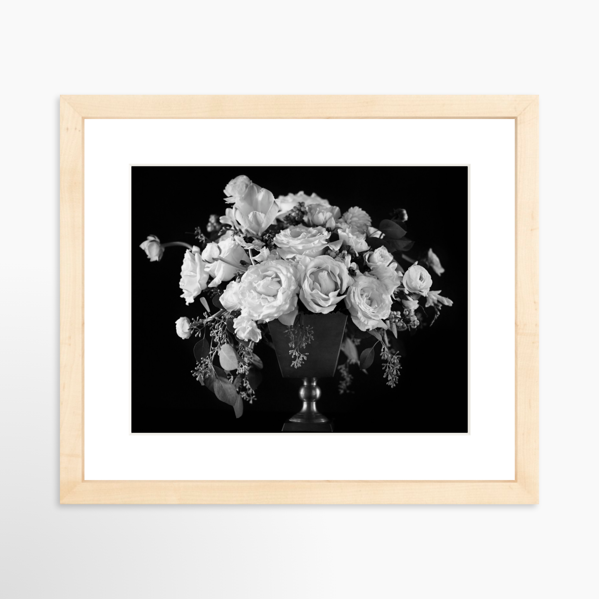 10x8 / Natural Frame + White Mat