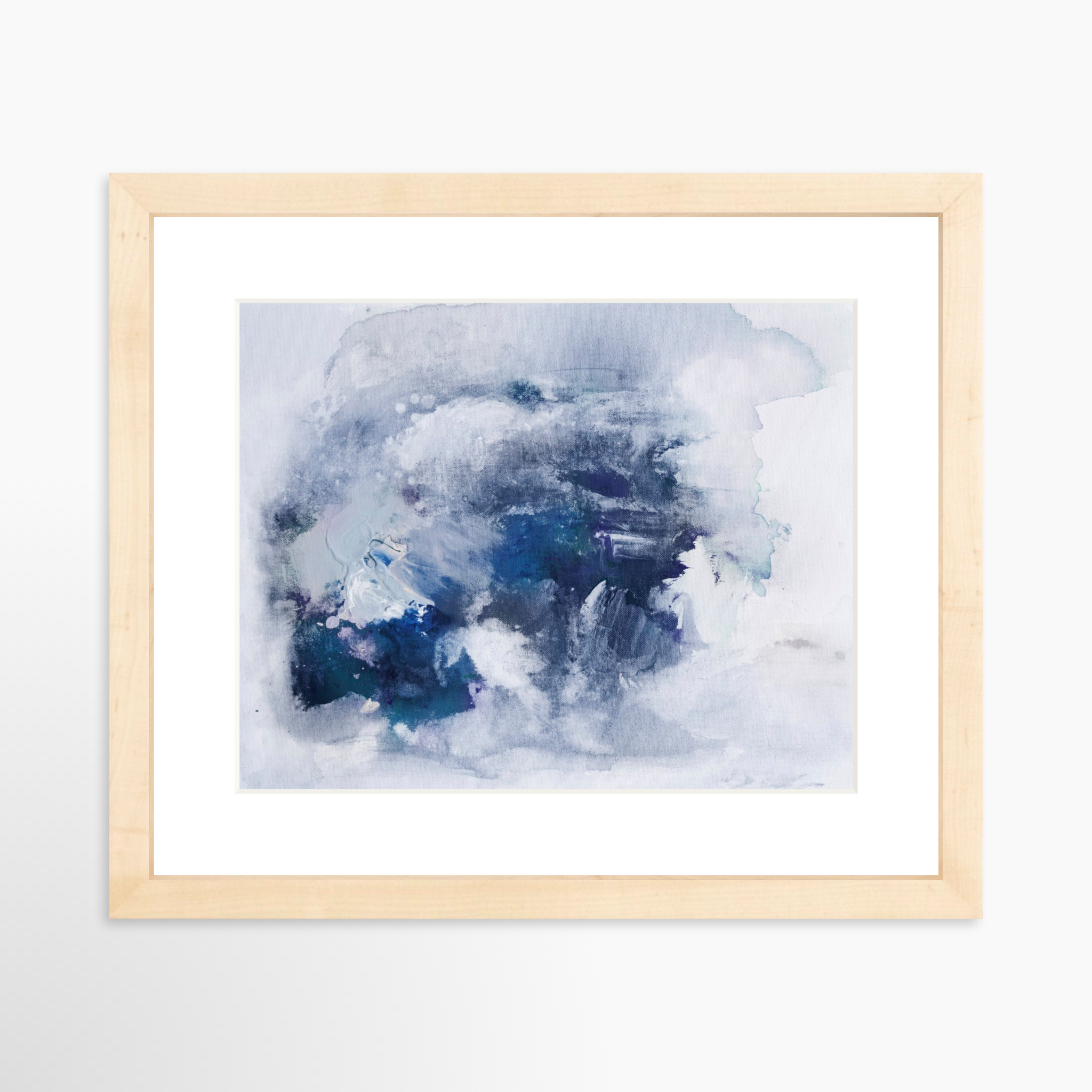 10x8 / Natural Frame + White Mat