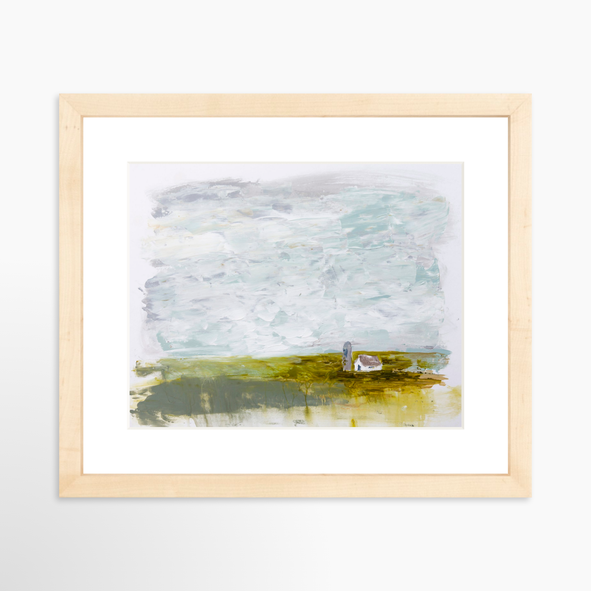 10x8 / Natural Frame + White Mat