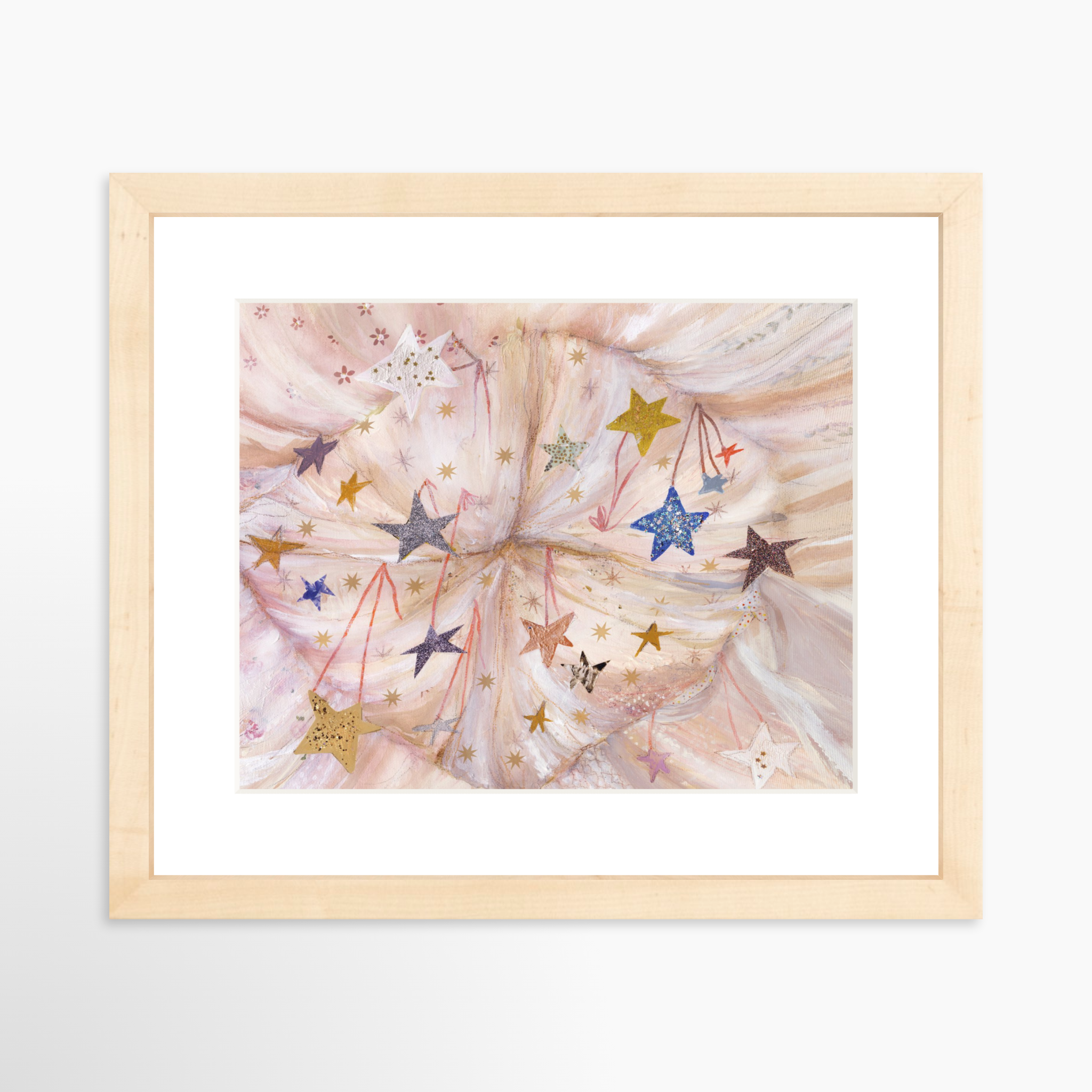 10x8 / Natural Frame + White Mat