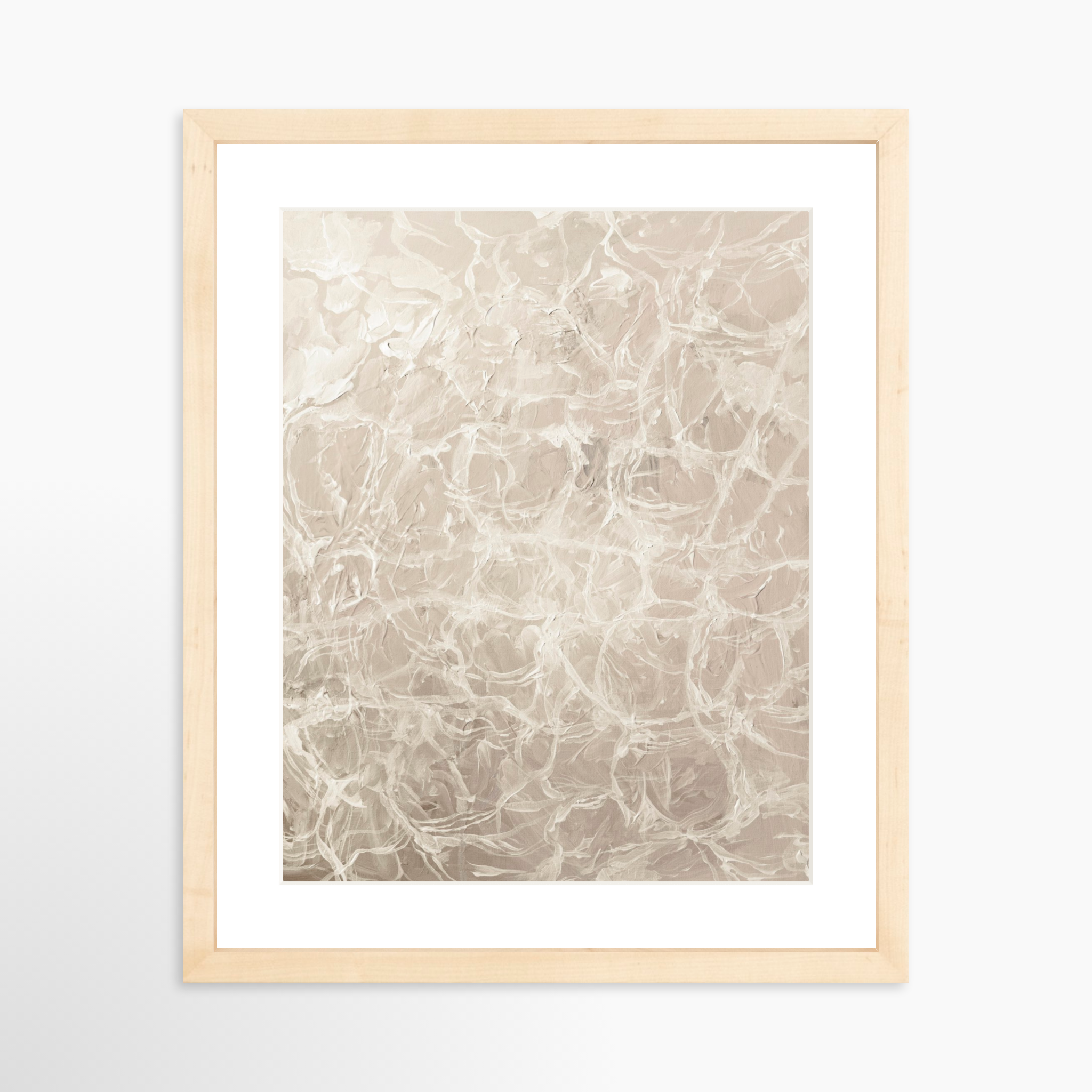 11x14 / Natural Frame + White Mat