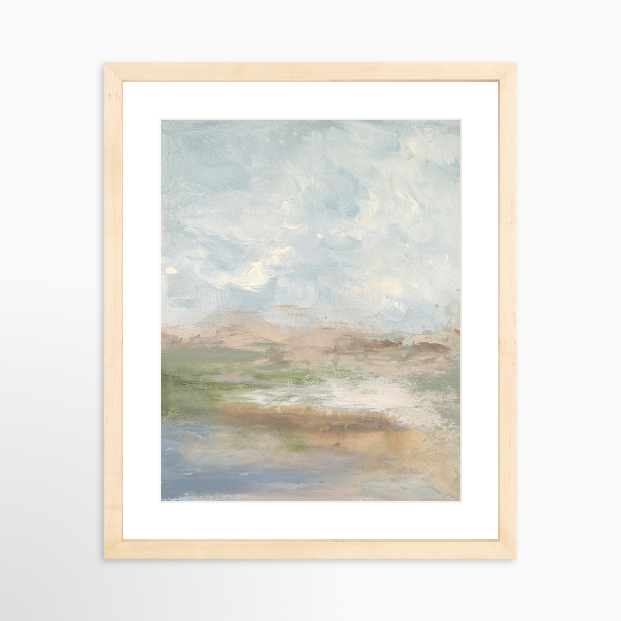 11x14 / Natural Frame + White Mat