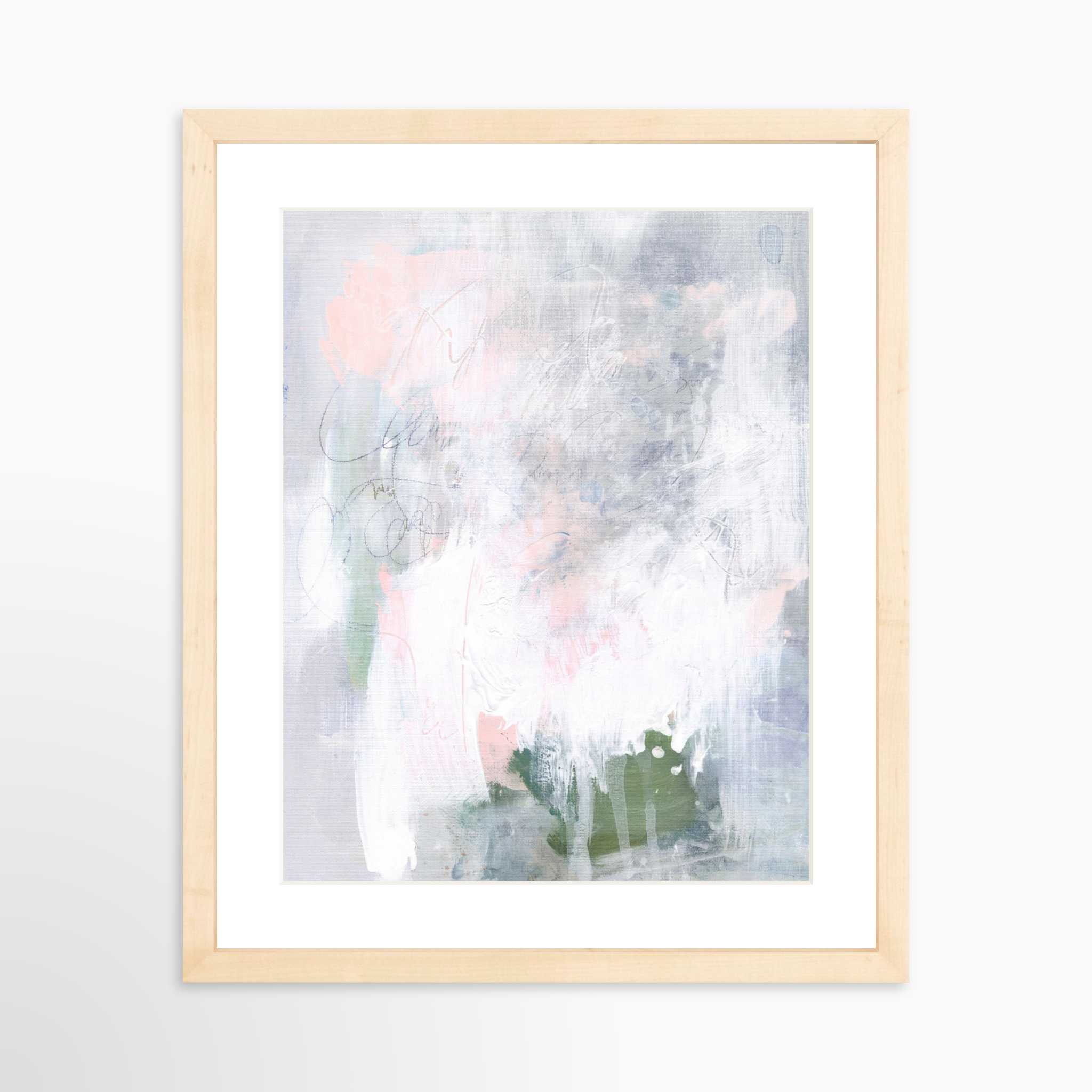 11x14 / Natural Frame + White Mat