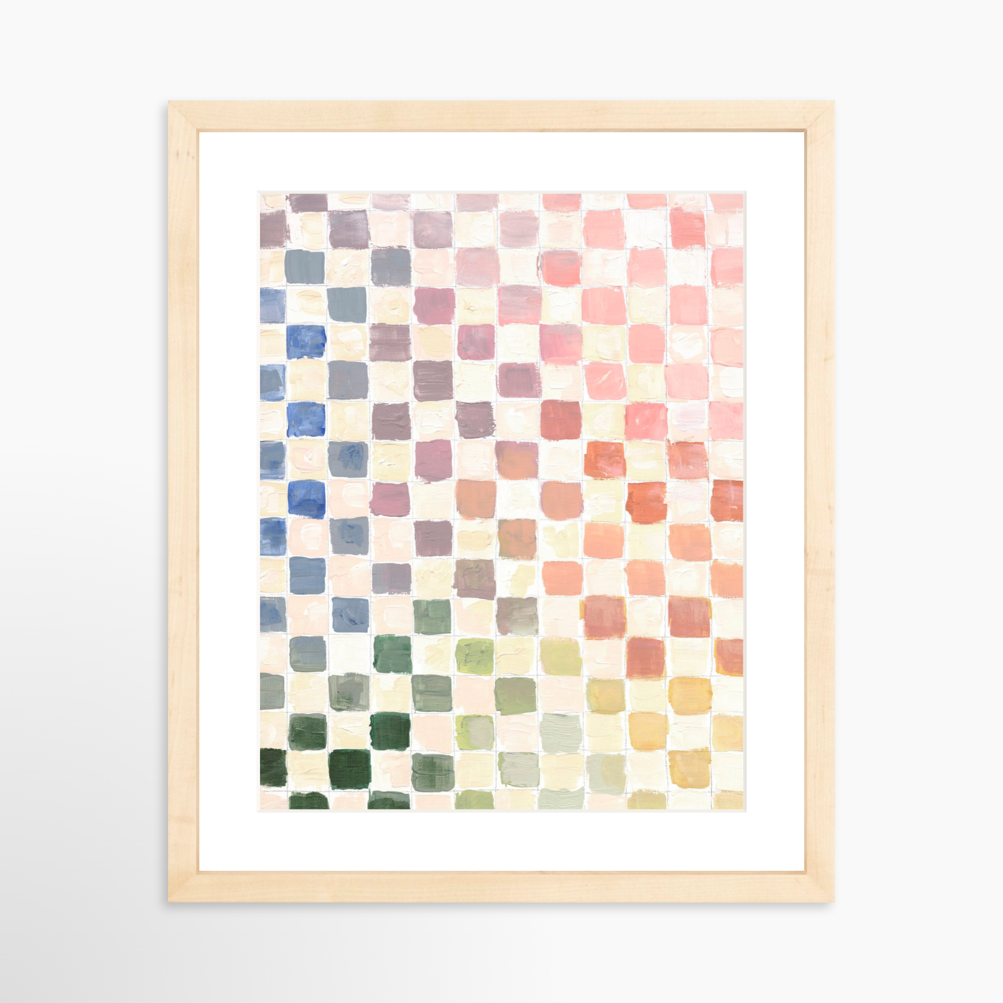 11x14 / Natural Frame + White Mat