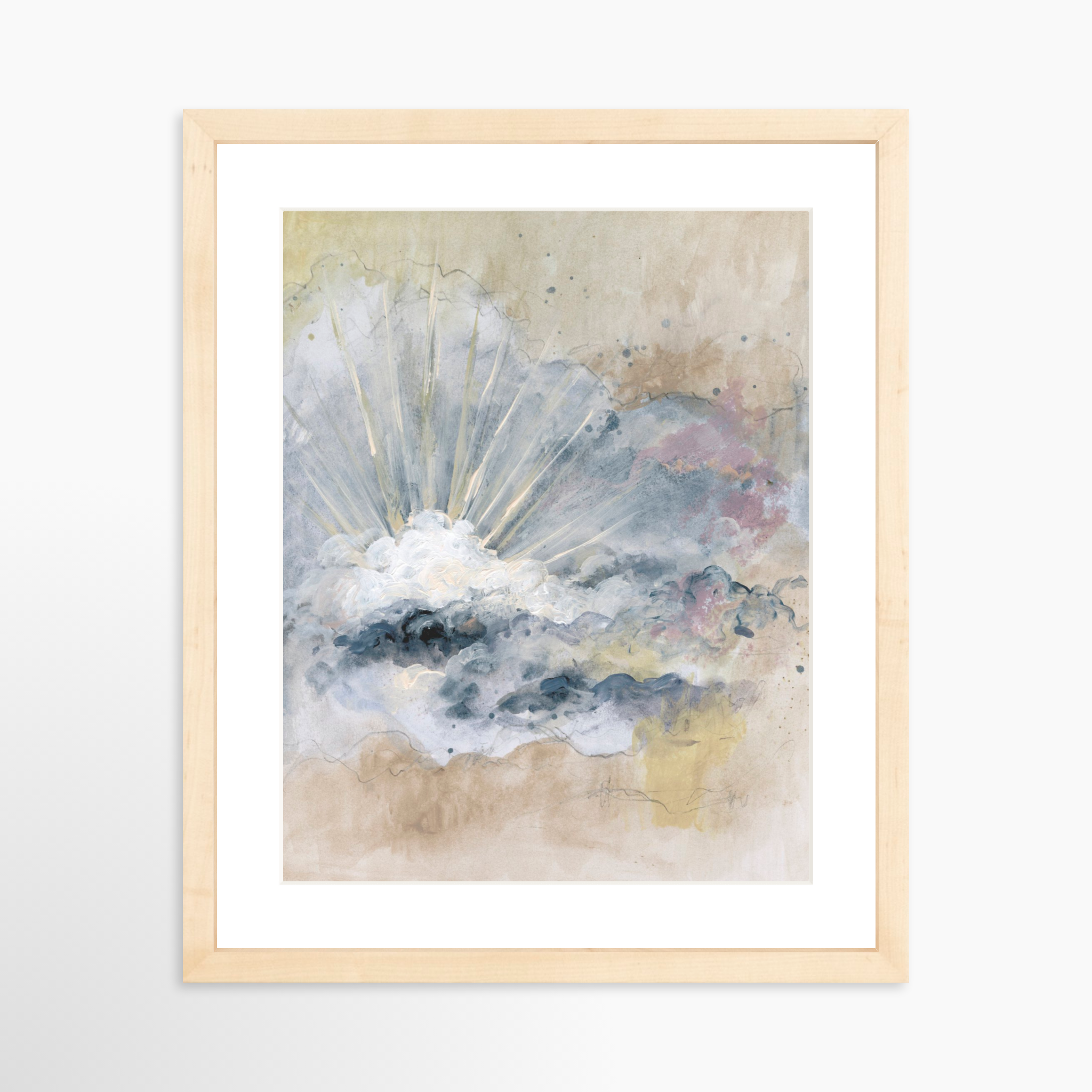 11x14 / Natural Frame + White Mat