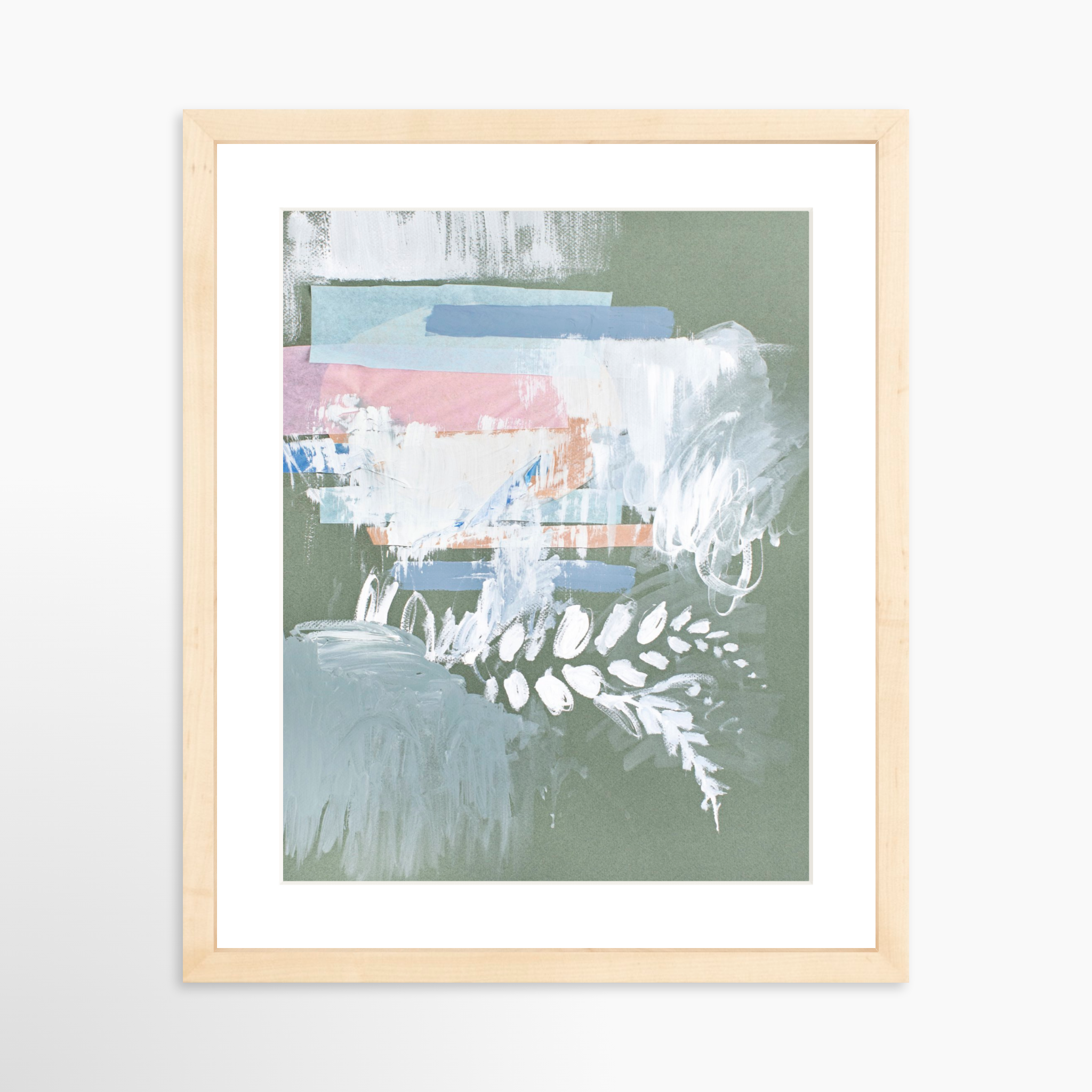 11x14 / Natural Frame + White Mat
