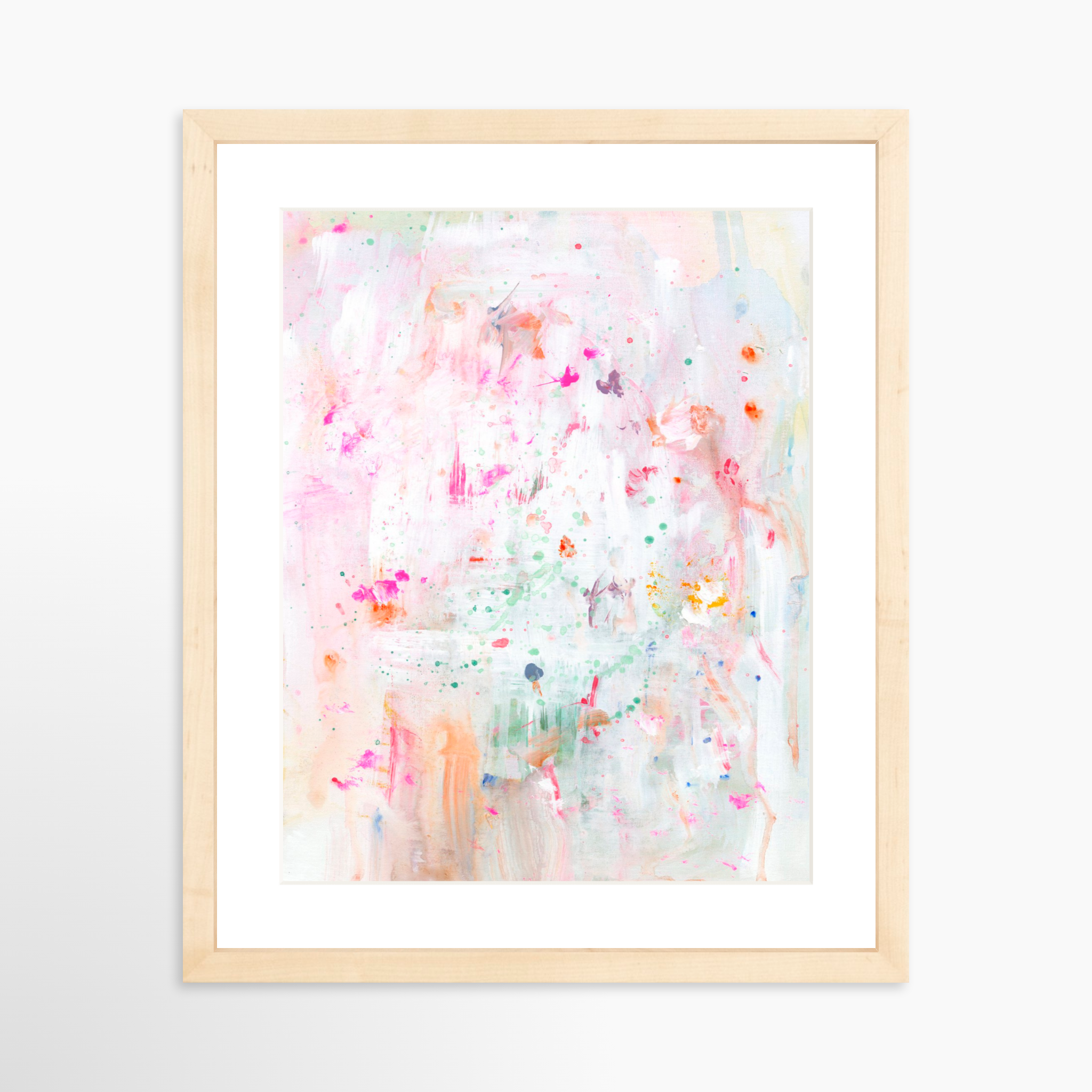 11x14 / Natural Frame + White Mat