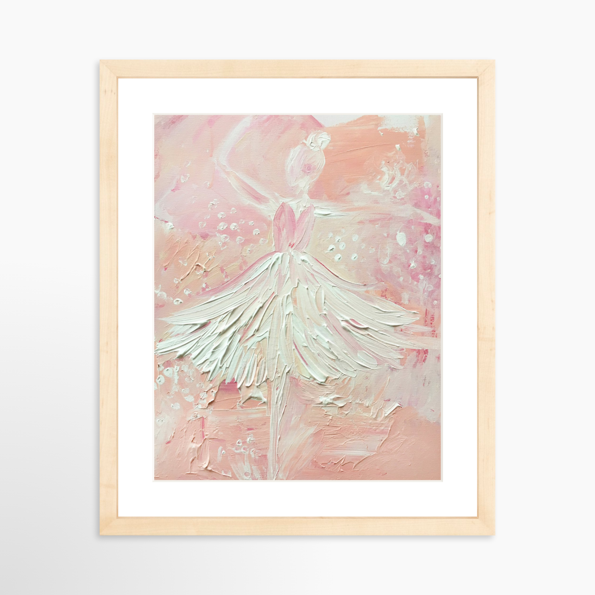 11x14 / Natural Frame + White Mat